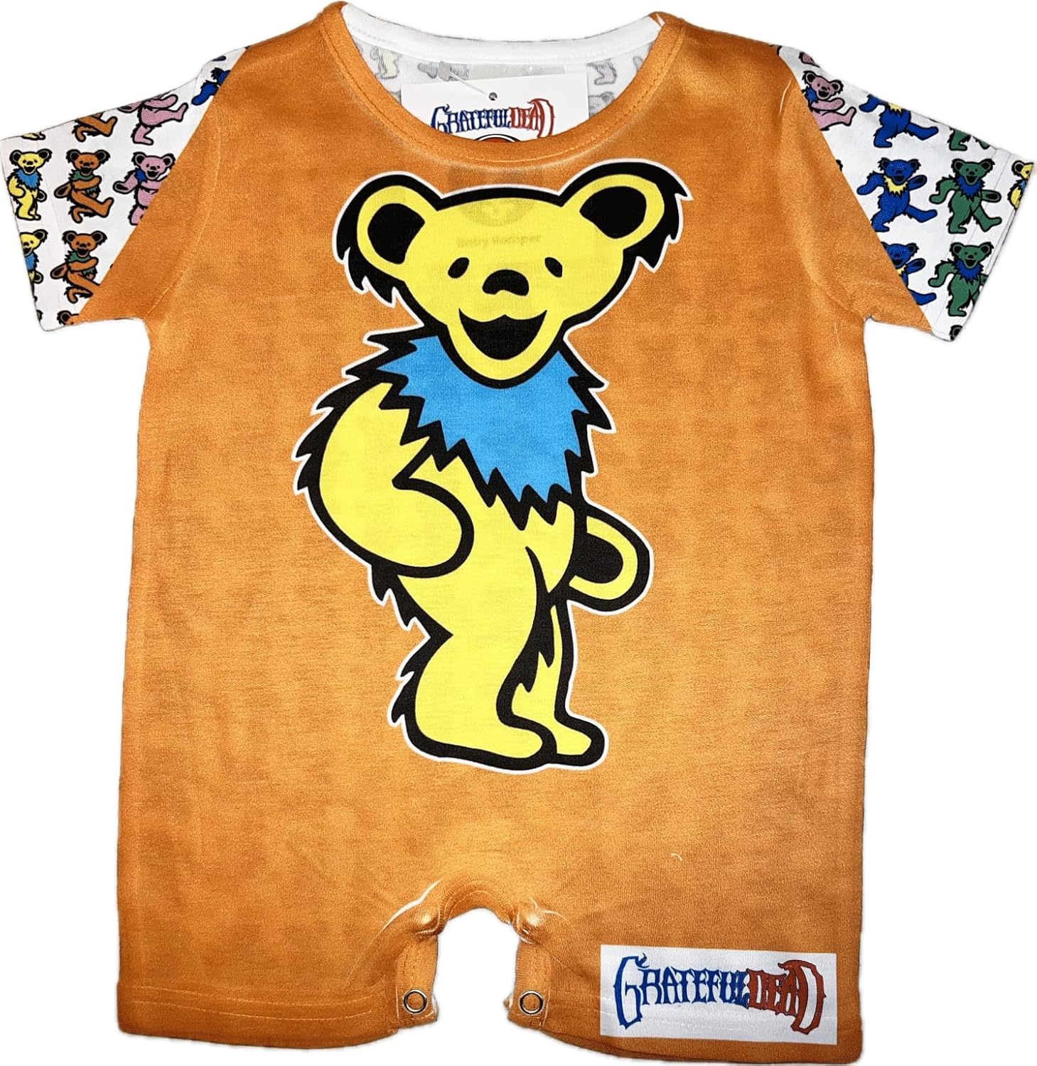 daphyls Grateful Dead Officially Licensed Onesie Romper, Dancing Bears Design