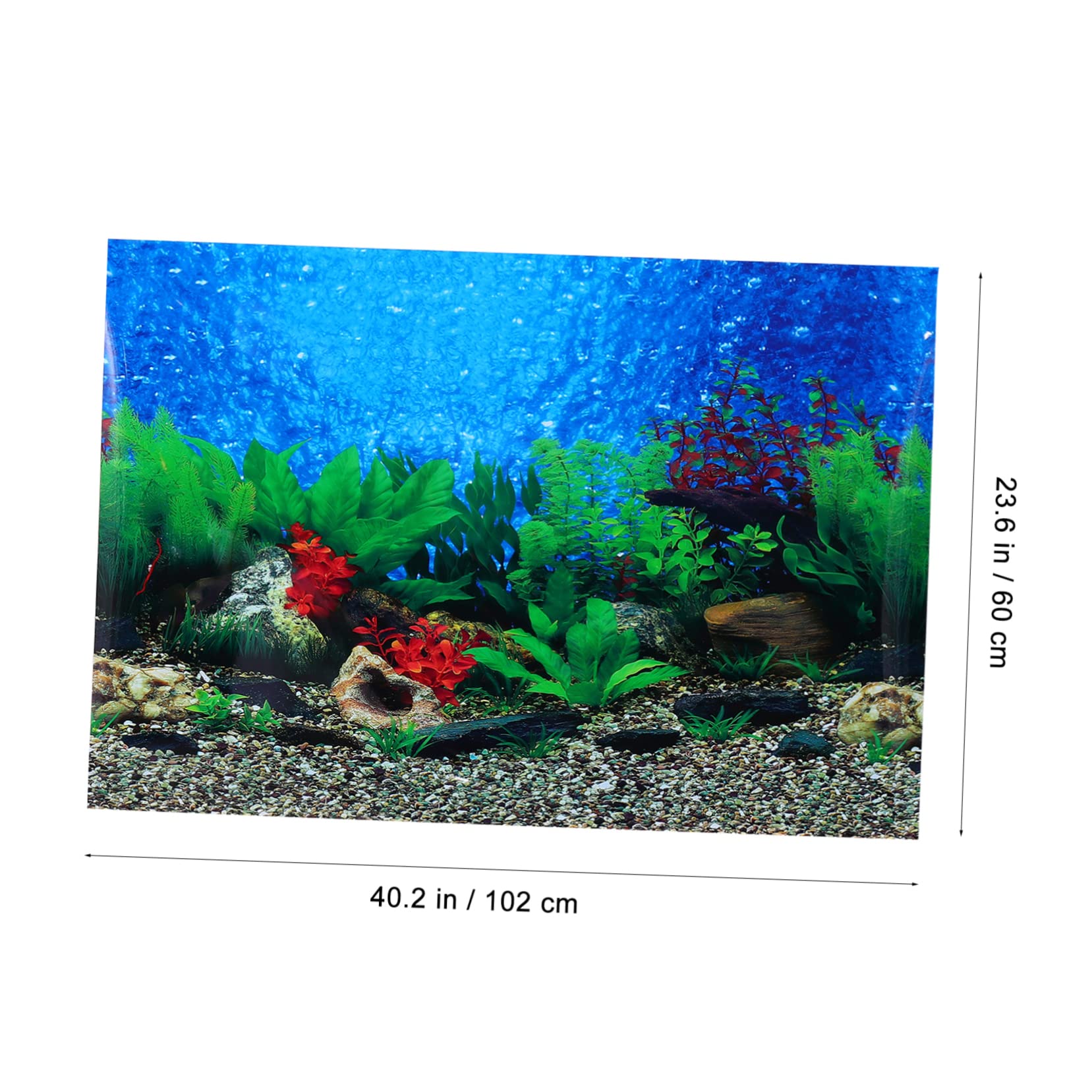 Mipcase 3piezas Póster para Acuarios Diseño Submarino Adhesivo y Decorativo para Peceras y Adornos De Acuarios
