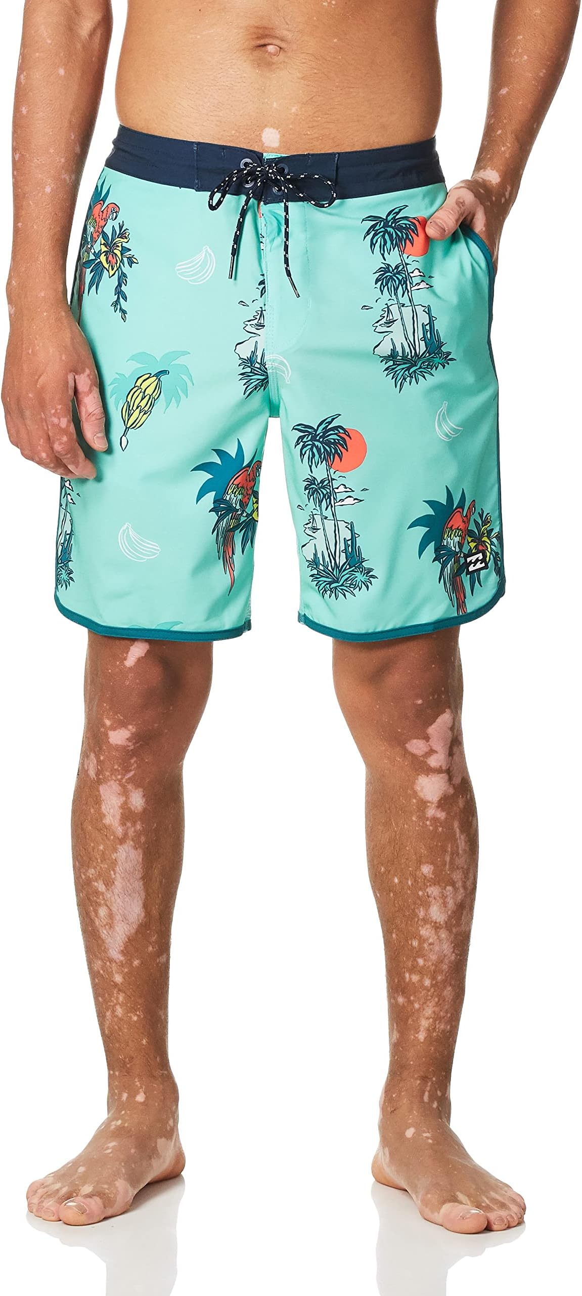 BillabongMen's 73 Lo Tides Boardshort, 4-Way Performance Stretch, 19 Inch Outseam