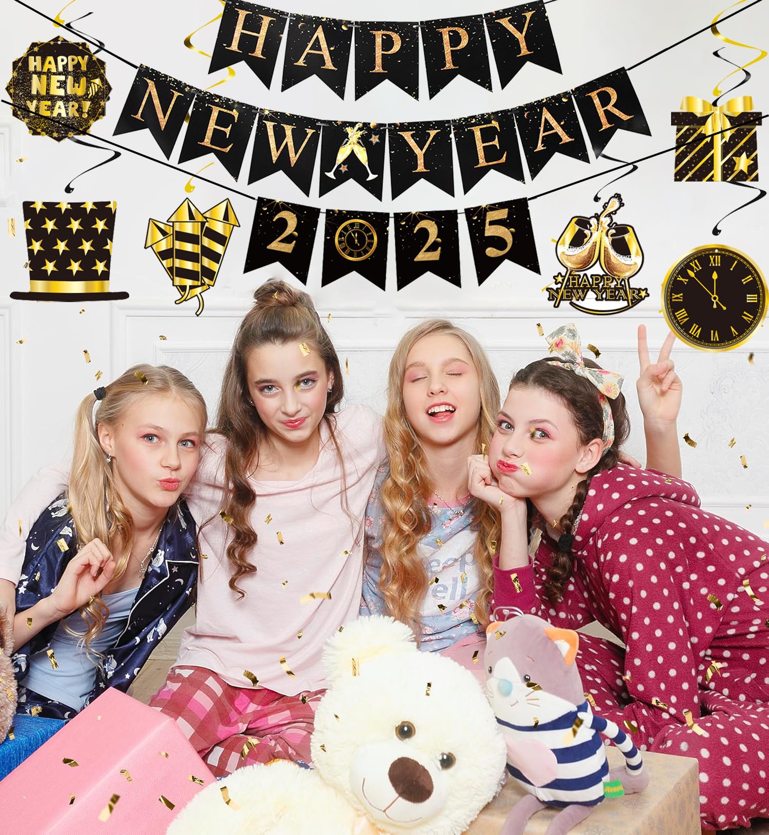 Happy New Year 2026 Banner, New Years Eve Decorations, 2026 New Year Party Set - Image 4