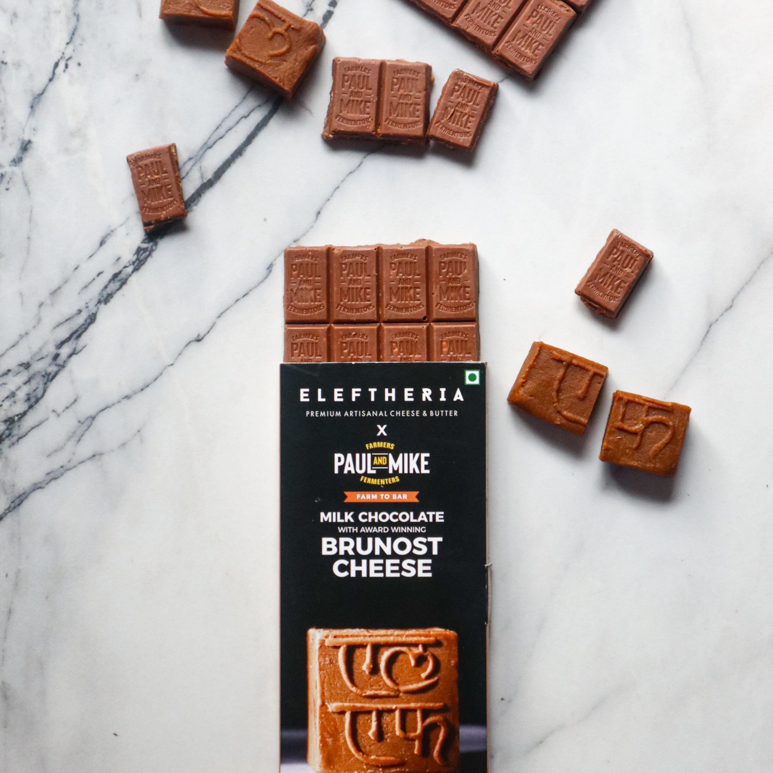Paul And Mike x Eleftheria Award Winning Brunost Cheese Milk Chocolate, 68 g