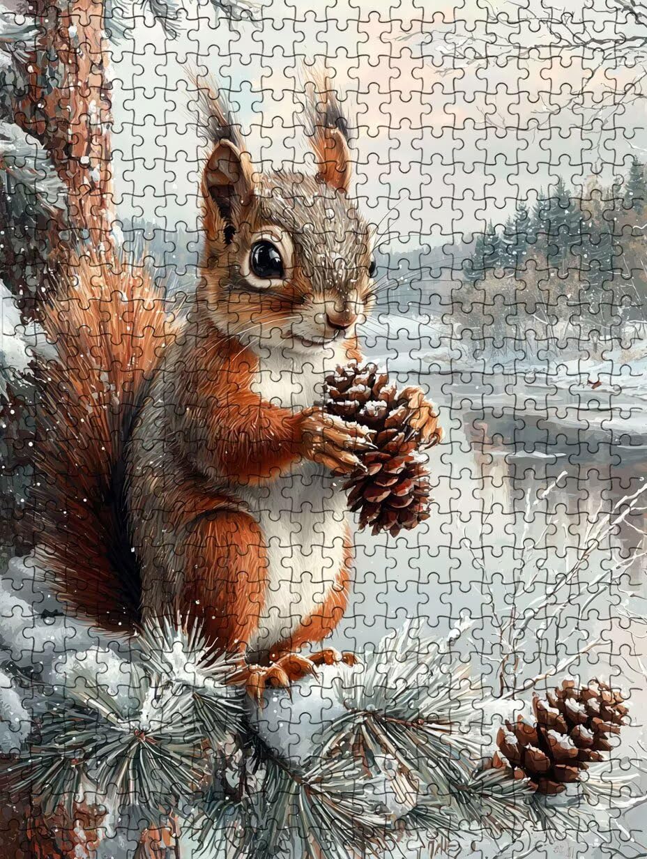 Puzzle 4000 Pezzi, Pino Scoiattolo 3D Puzzle per Adulti Impegnativo, Educa Puzzles Artistico, Divertente E Stimolante Puzzles Decorativo per La Famiglia, Regalo e Decorazione Pareti DX0YL6-866
