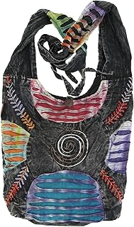 Bohemian Embroidered Ripped Razor Cut Crossbody Hippie Purse Handbag AND Backpack Multicolor - Buy now