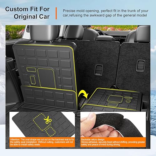 Miniatura 2 de powoq Alfombra de Carga Compatible con Jeep Grand Cherokee L 2021-2025 Alfombra de Maletero Overland Forro de Carga TPE Forro de Maletero con