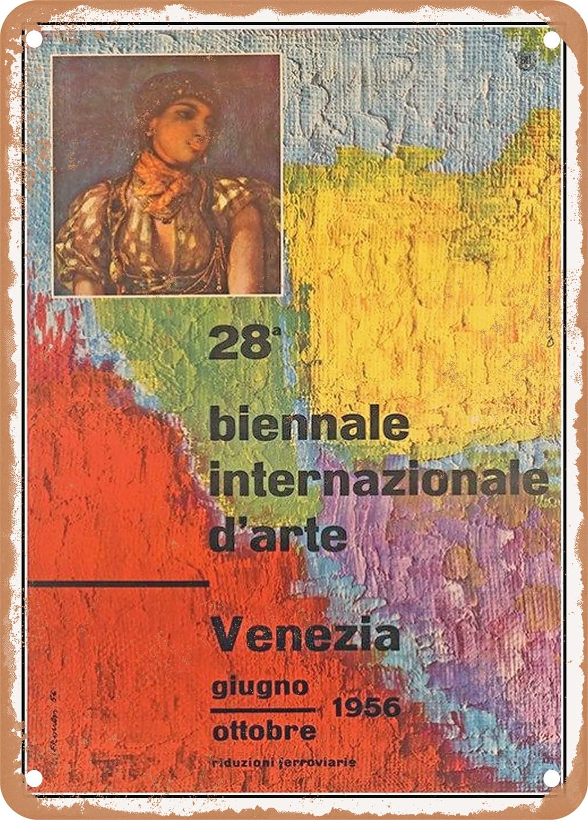 METAL SIGN - 1956 28th International Art Exhibition, Venice Vintage Ad home decor