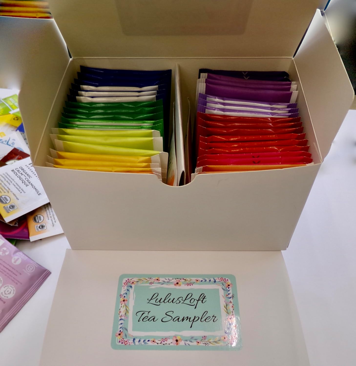 LulusLoft Tea Sampler Gift Box - 42 Teas - 14 Flavors From Top Brands