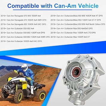 705502808 Rear Differential Assembly for 2019+ Can-Am Renegade 570/850/1000R 4x4 XMR XXC DPS fits Outlander(Max) 650/850/1000R 4x4 XMR XT XXC North Edition DPS Replace 705503536