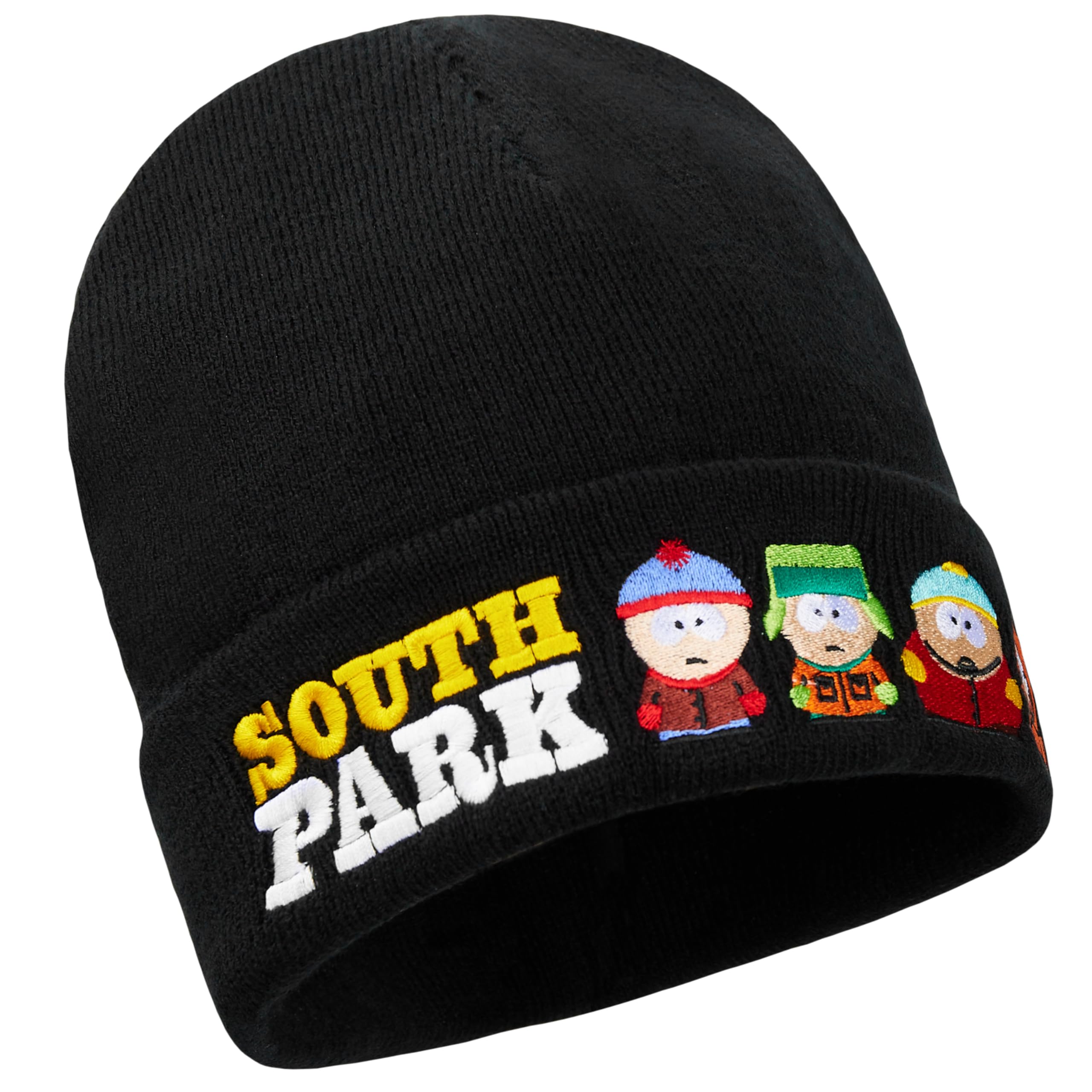South Park Gorro Negro o Conjunto Bufanda Guantes y Gorro Adolescente, Accesorios de Invierno Cálidos para Días Fríos
