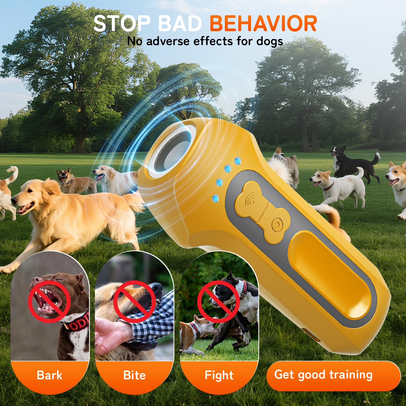 Ahuyentador de Perros, Corrige Conductas en Interiores y Exteriores
