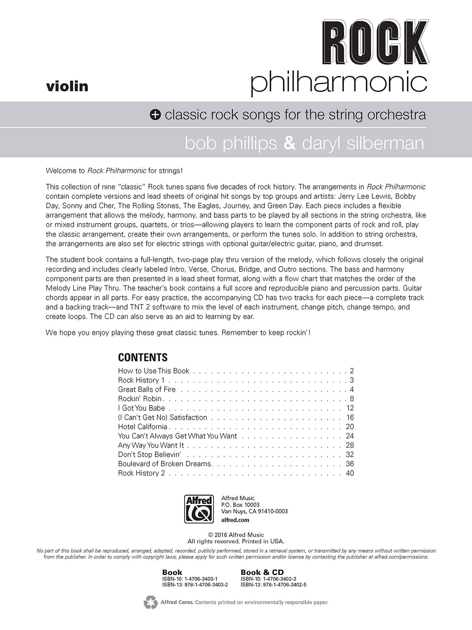Rock Philharmonic: Violin: Classic Rock for the String Orchestra, with CD