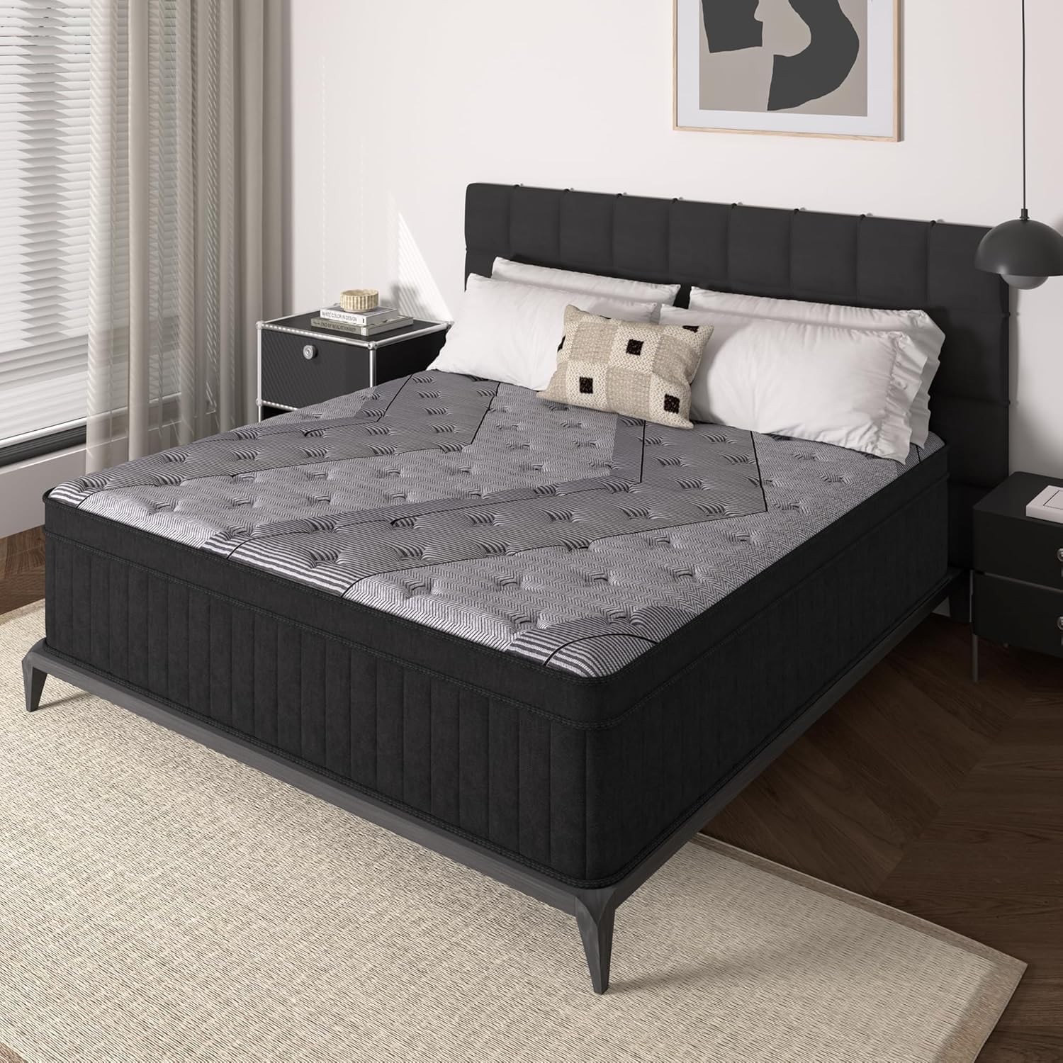 Photo 1 of Zhihuvg Queen Hybrid Mattress, 12 Inch Medium Firm