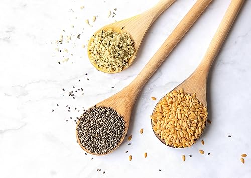Miniatura 6 de Mezcla orgánica de semillas de chía lino y cáñamo 25 libras una mezcla sin OMG de semillas de chía negra entera semillas de lino dorado enteras y