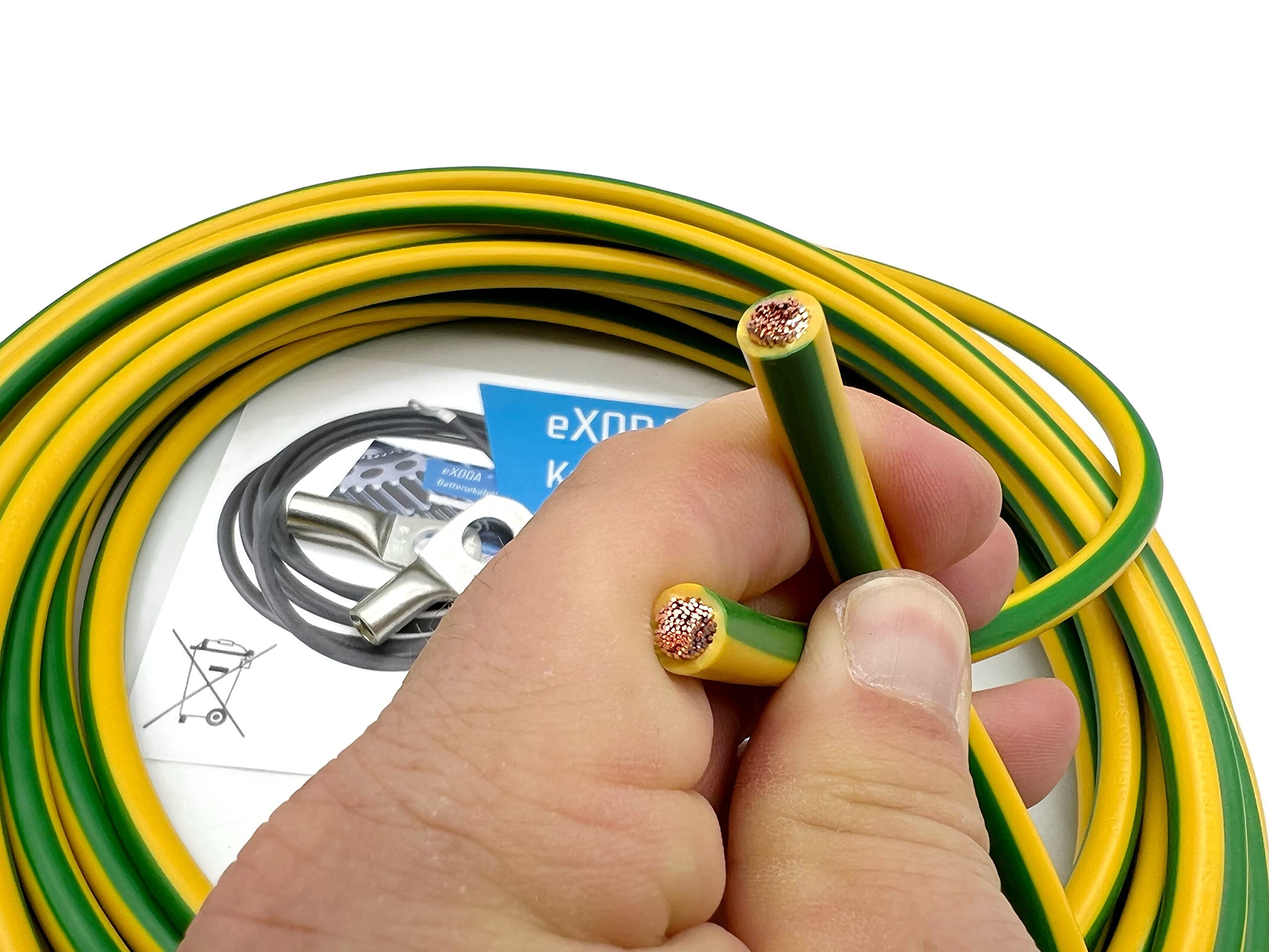 Cavo Di Messa A Terra 16 Mm² 5m - Verde/Giallo, Con Terminali M8 E M10, Made In Germany - Foto 10