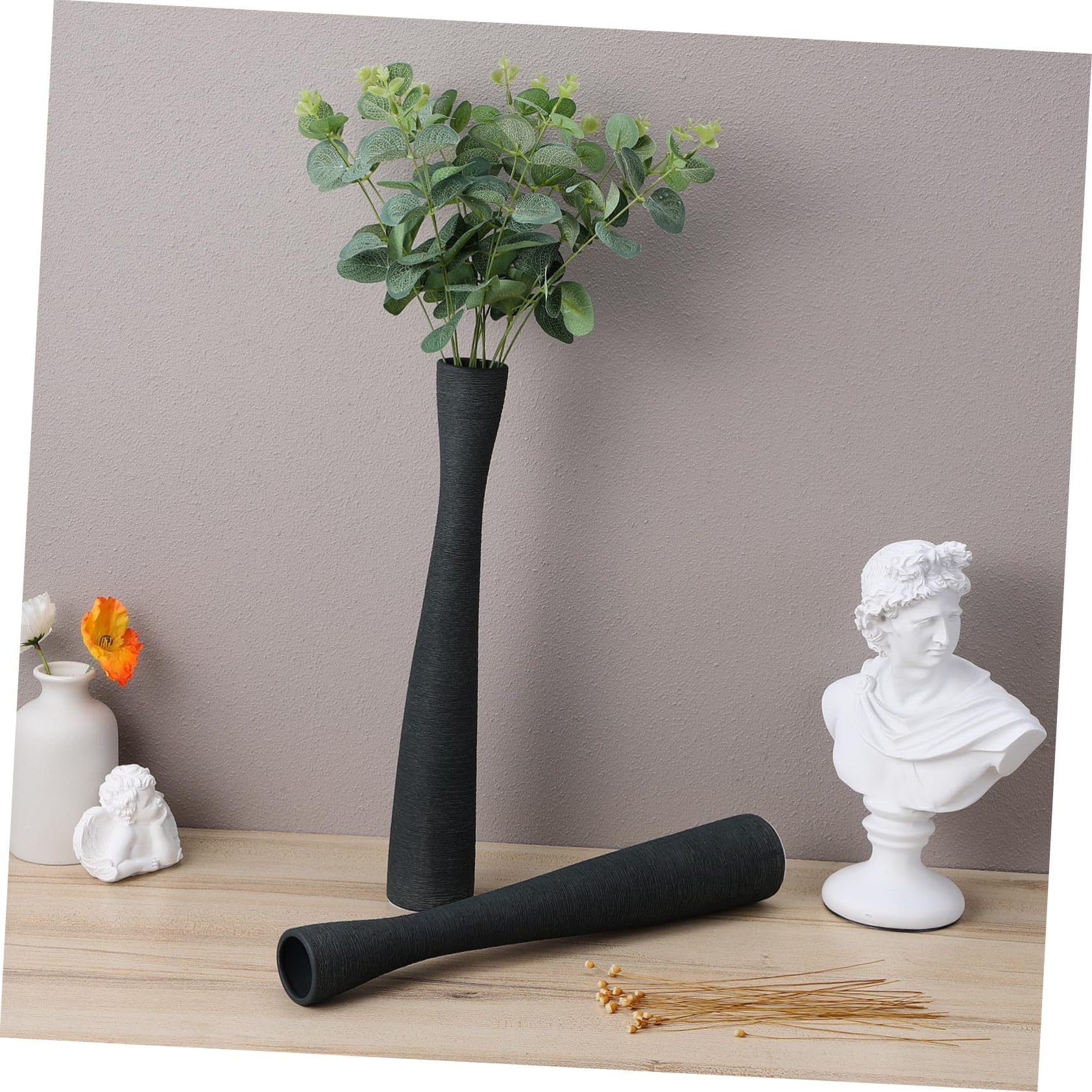 BESPORTBLE 2piezas Jarrones De Cerámica para Decorativos De Suelo Cuello Estrecho para Decoración De Interiores