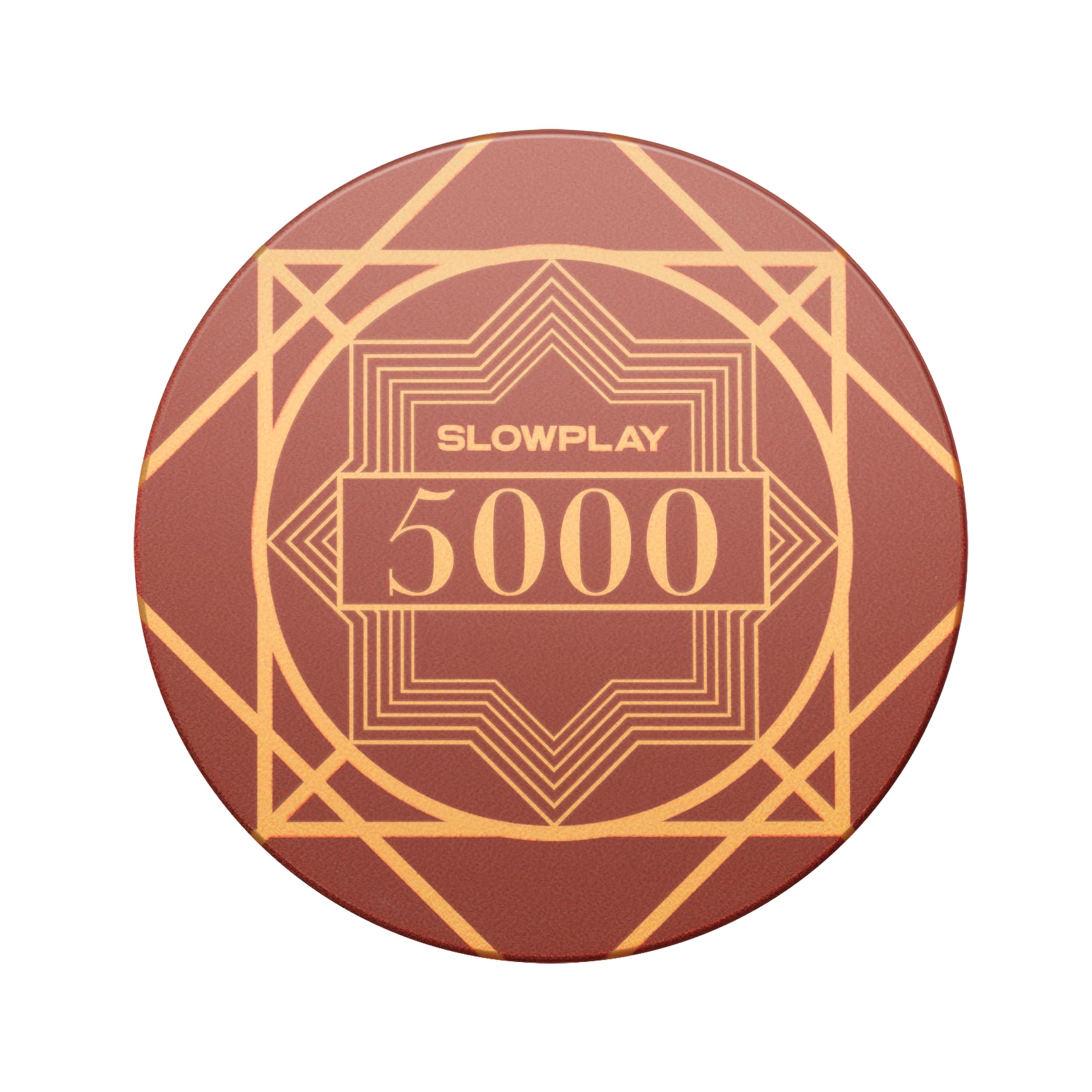 SLOWPLAY Nash Lot de 50 jetons de poker en céramique de qualité casino 12 g pour Texas Hold'em, jetons professionnels de 43 mm avec dénomination de 5 000 pièces
