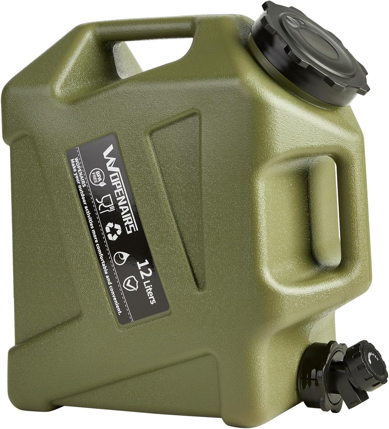 Water Container Water Jug with Spigot with (3.2-5) Gallons Portable No Leakage for Camping,Vehicle, Car, Hiking, Hurricane Supplies RV