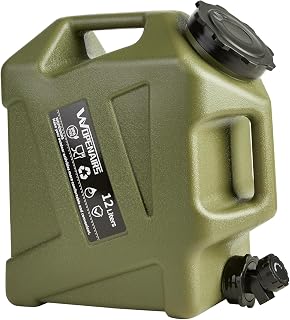 Water Container Water Jug with Spigot with (3.2-5) Gallons Portable No Leakage for Camping,Vehicle, Car, Hiking, Hurricane Supplies RV