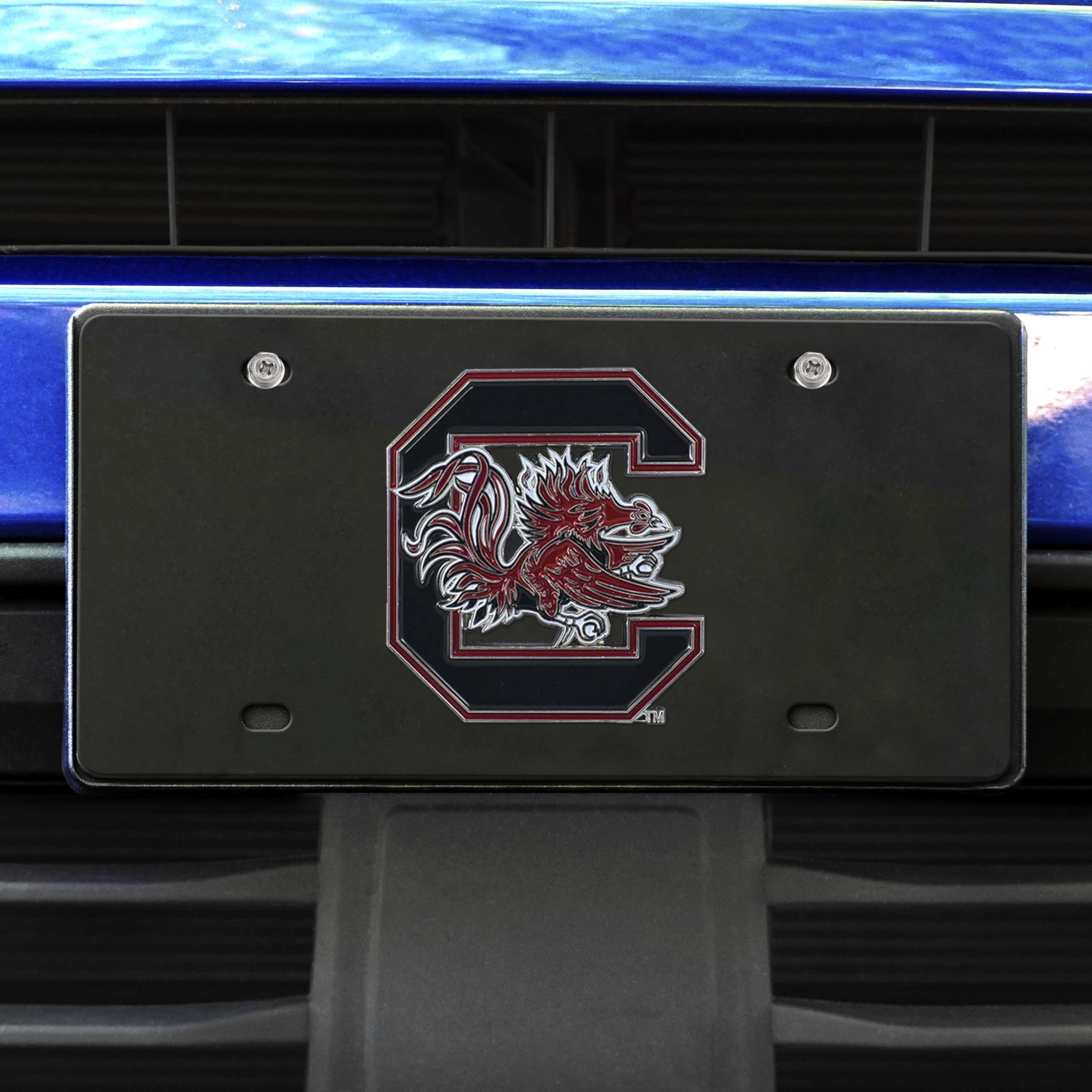 FANMATS 33617 South Carolina Gamecocks 3D Black License Plate