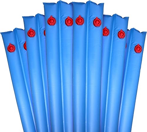 Robelle 3811-06A - Pesas para cubierta de piscina, paquete de 6, 10 pies de doble cámara azul, calibre 16