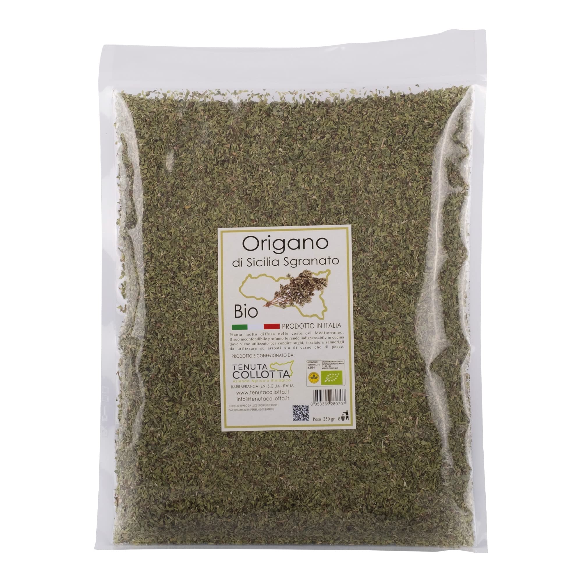Tenuta Collotta® - Oregano Getrocknet Bio 250 g - 100% Italienisch - Hergestellt in Sizilien