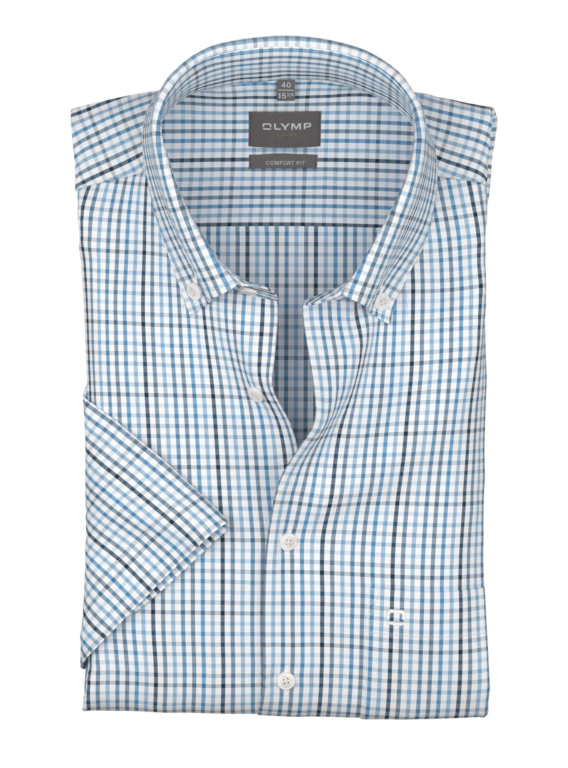 OLYMP Herren Hemd Kurzarm Comfort Fit 20 Kariert 105212