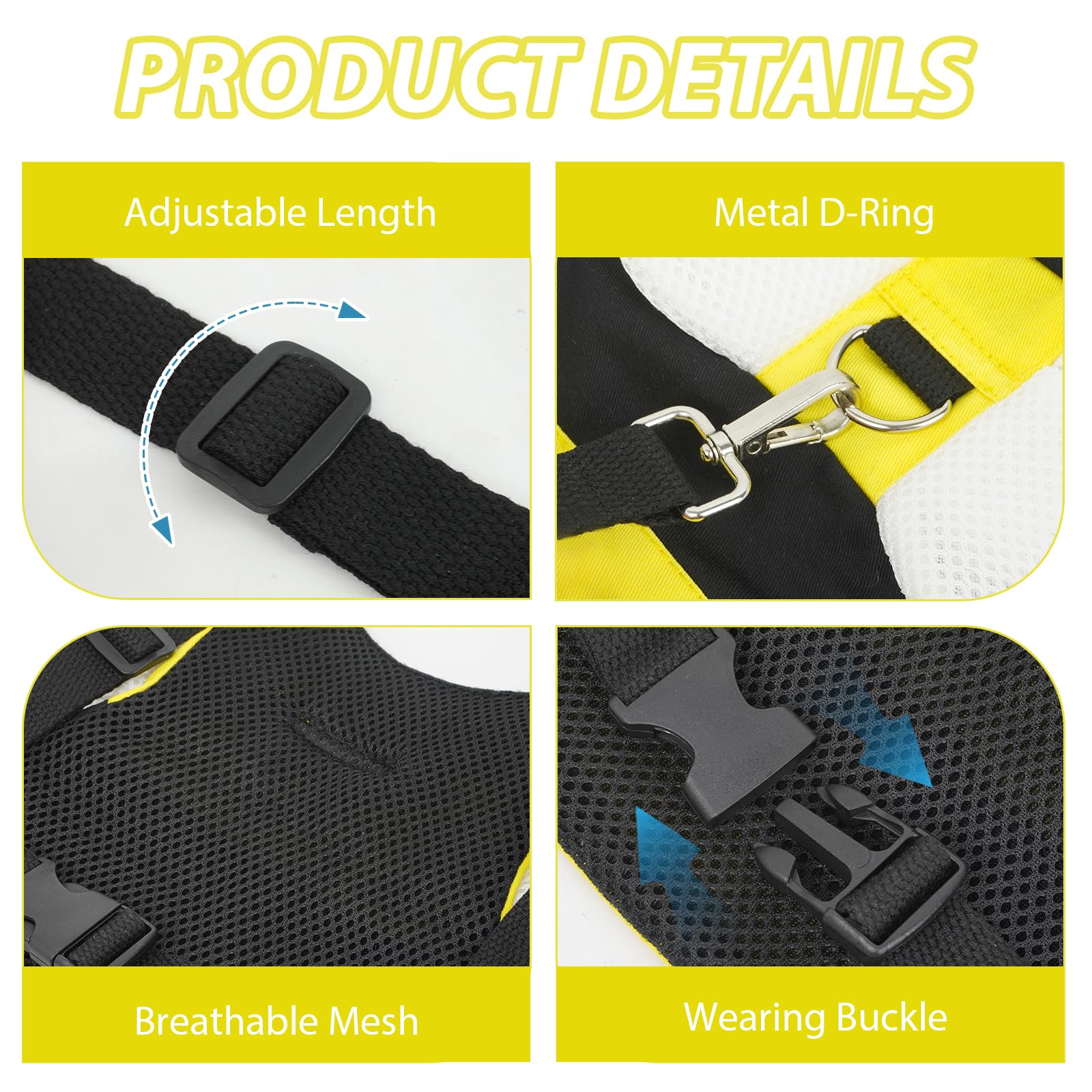 Little Bee Baby Walking Reins - Harness for Kids with Traction Rope, Toddler Reins for Walking 1-3 Years, Adjustable Safety Child Reins for Walking for Stations, Airports, Parks, Shopping Centers - Image 3