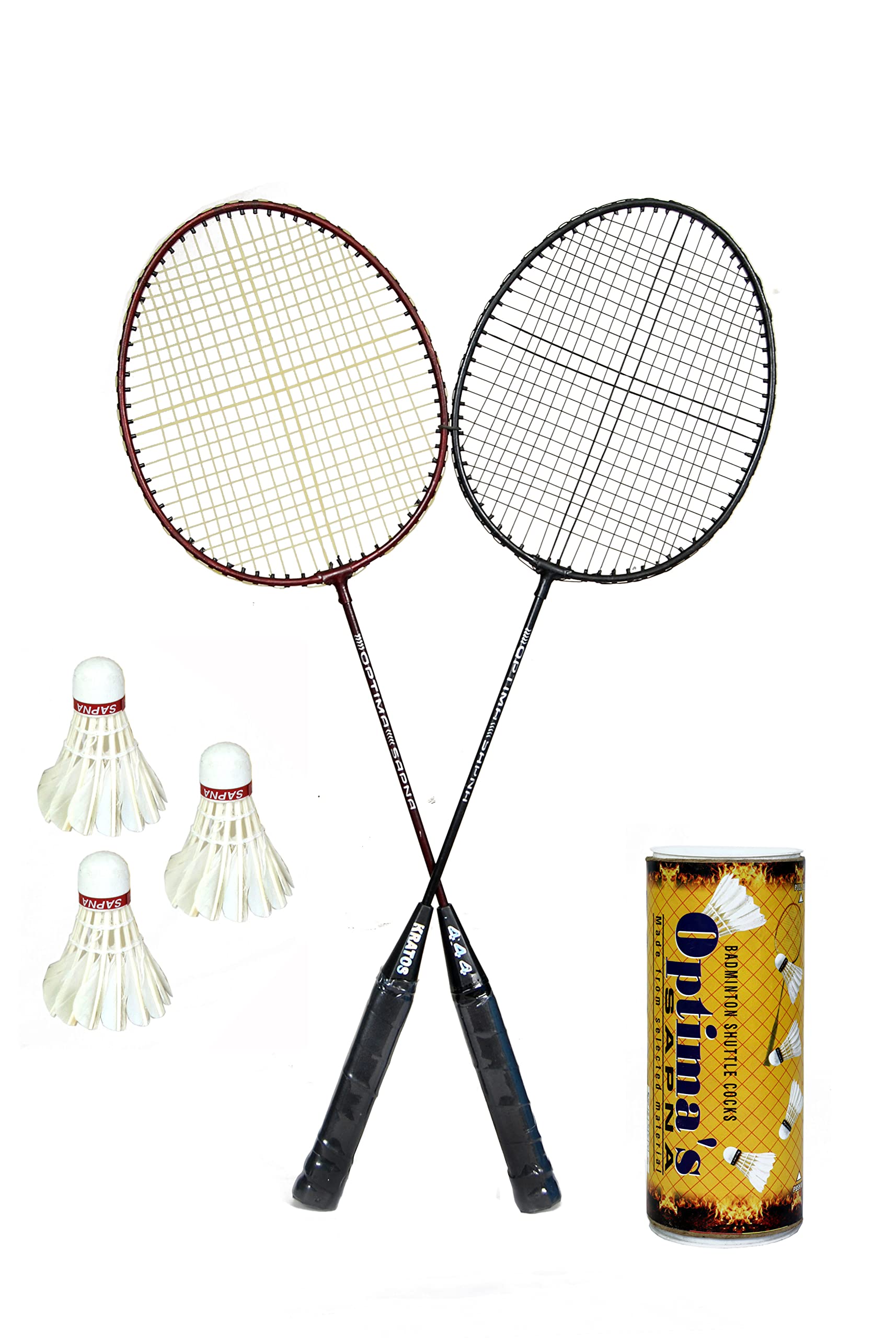 FIM'S CLUB フリモン3点セット OPTIMA Badminton Set (2 Badminton Rackets + 3 Pieces Feather