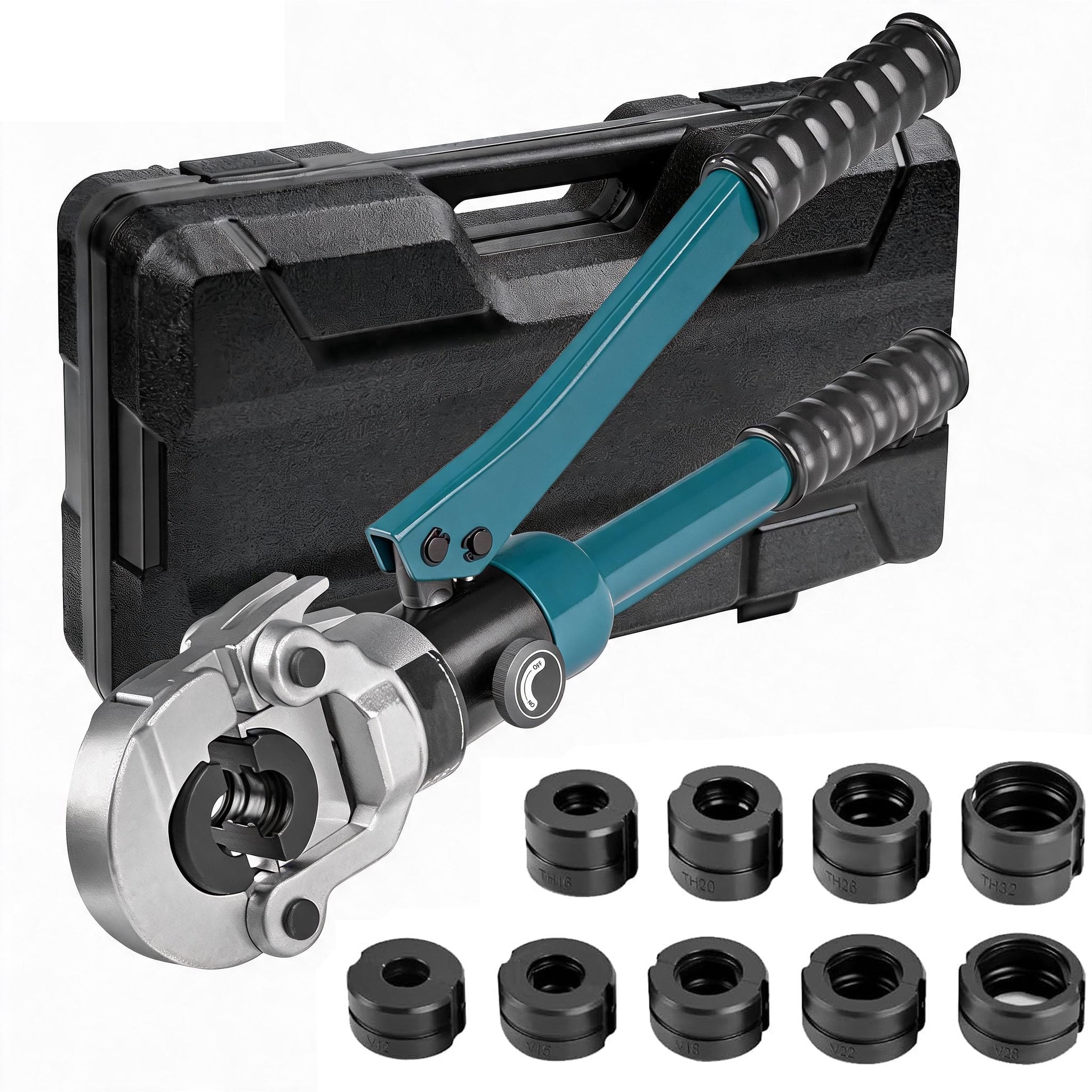 Alicates Prensado Para Tubos Cobre, Tubos Compuestos Tubos Cobre Alicates Prensado Manuales Con Contorno En V Y Contorno En Th V12 V15 V18 V22 V28 Y Th16 Th20 Th26 Y Th32 Herramienta Profesional