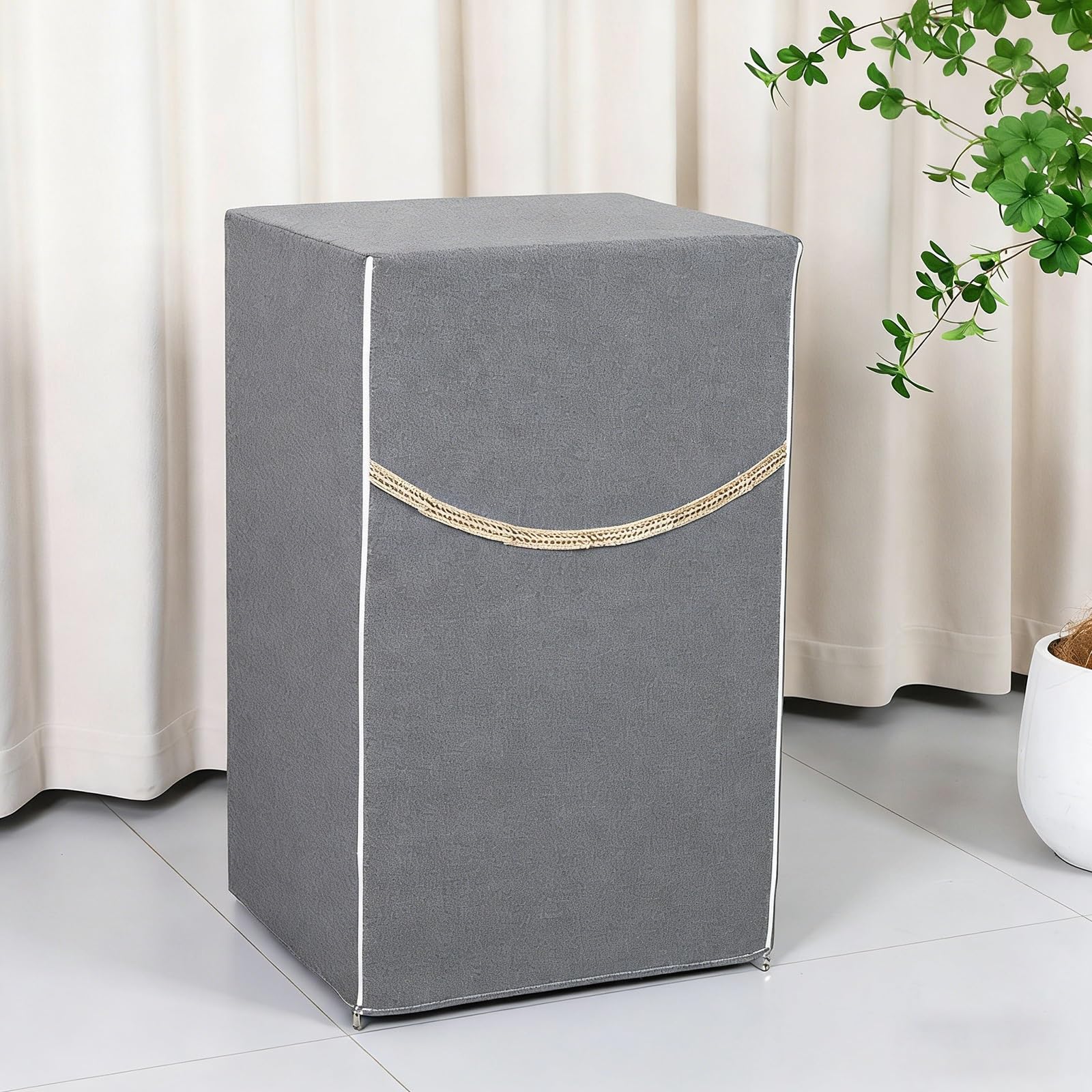 IBOWZ Safe Cabinet Cover Commercial Residential Cotton Linen Decorative Protector with Zippers for Large Lock Box