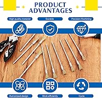 Vista 4 de Lounsweer 10 cepillos de alambre de limpieza extendidos para el extremo, cepillo de alambre para bolígrafo de 0.118 pulgadas (0.118 in), brocas