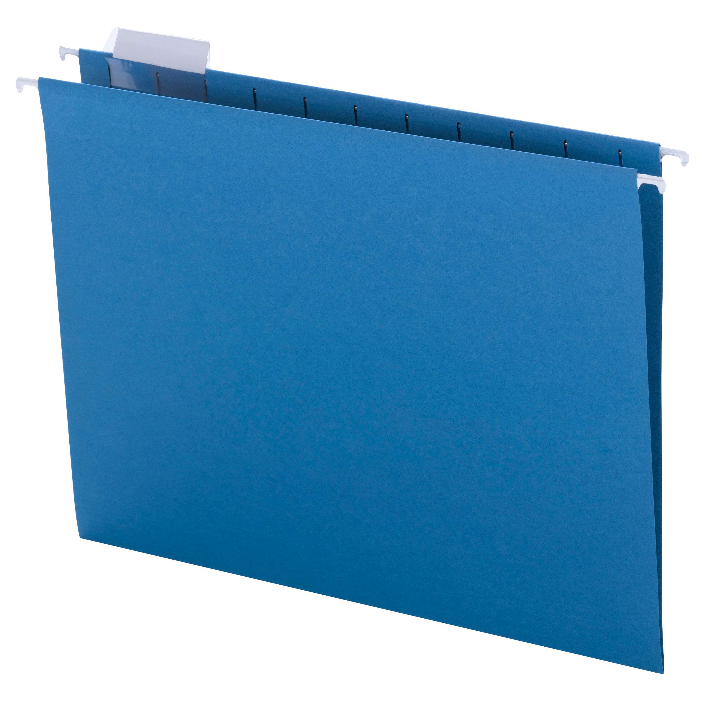 Buy Smead Colored Hanging File Folder with Tab, 1/5Cut Adjustable Tab, Letter Size, Sky Blue