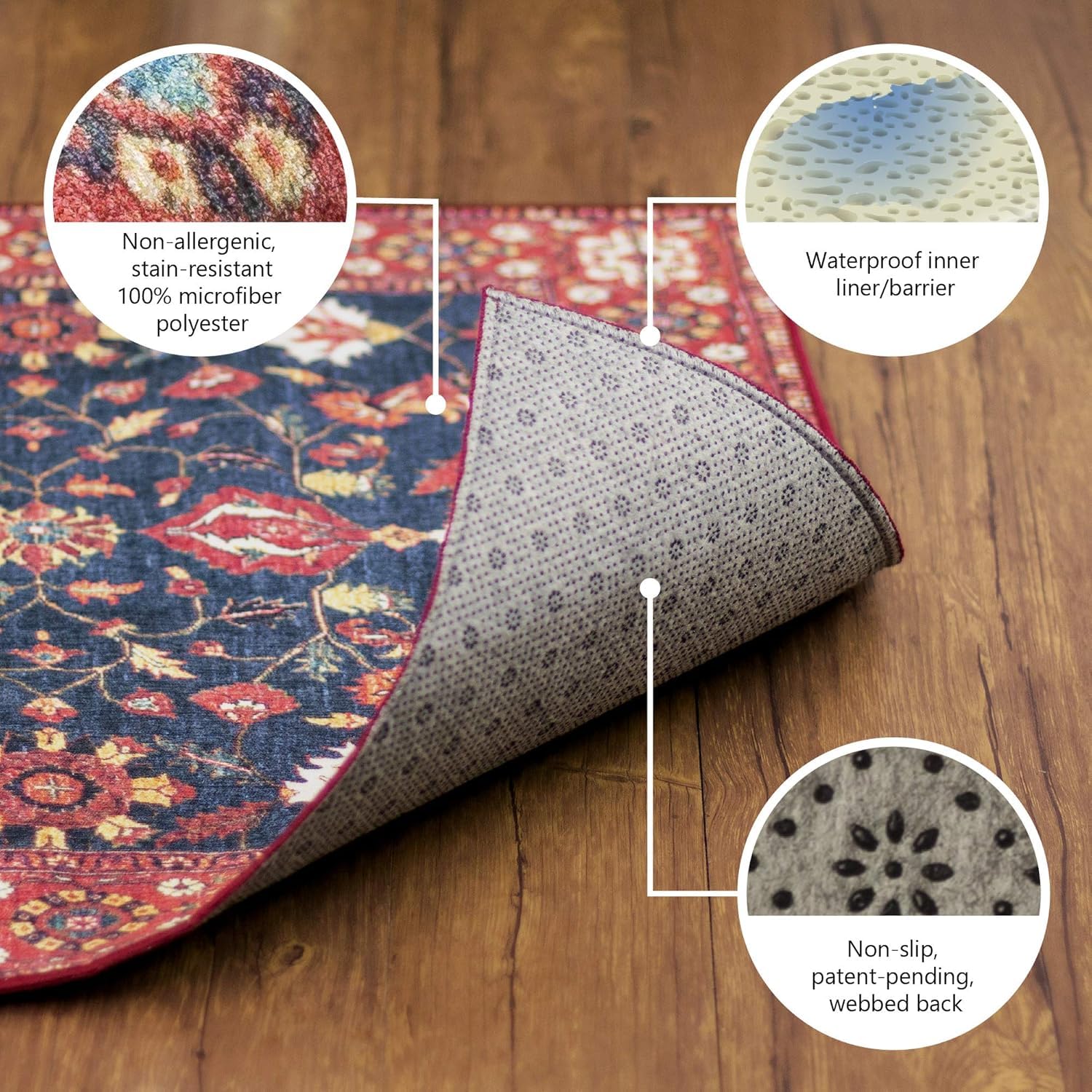 Amazon.com: My Magic Carpet Washable Rug - Stain Resistant