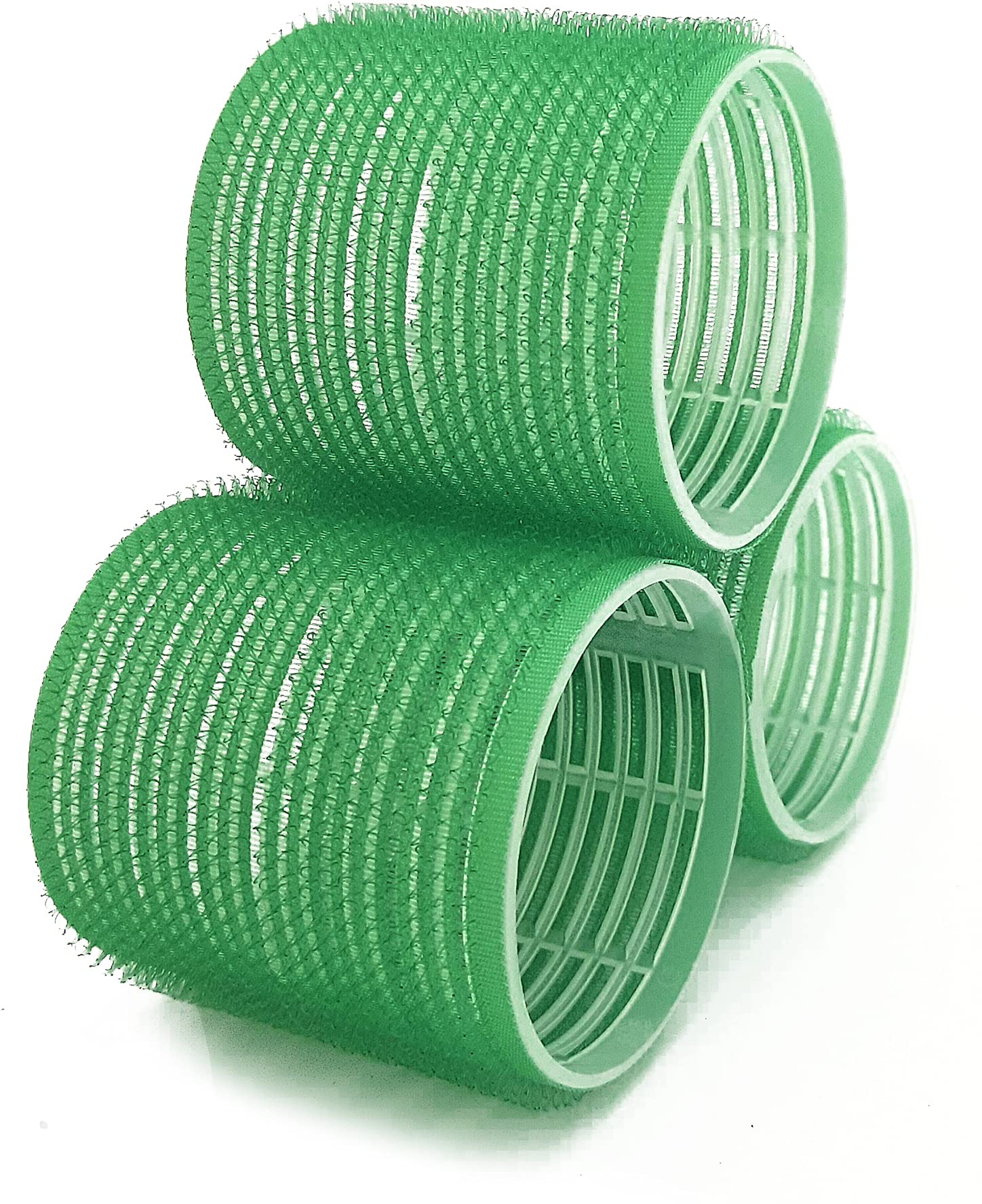 NIKO Hook and Loop Curlers for Curls and Waves - Green (61mm)