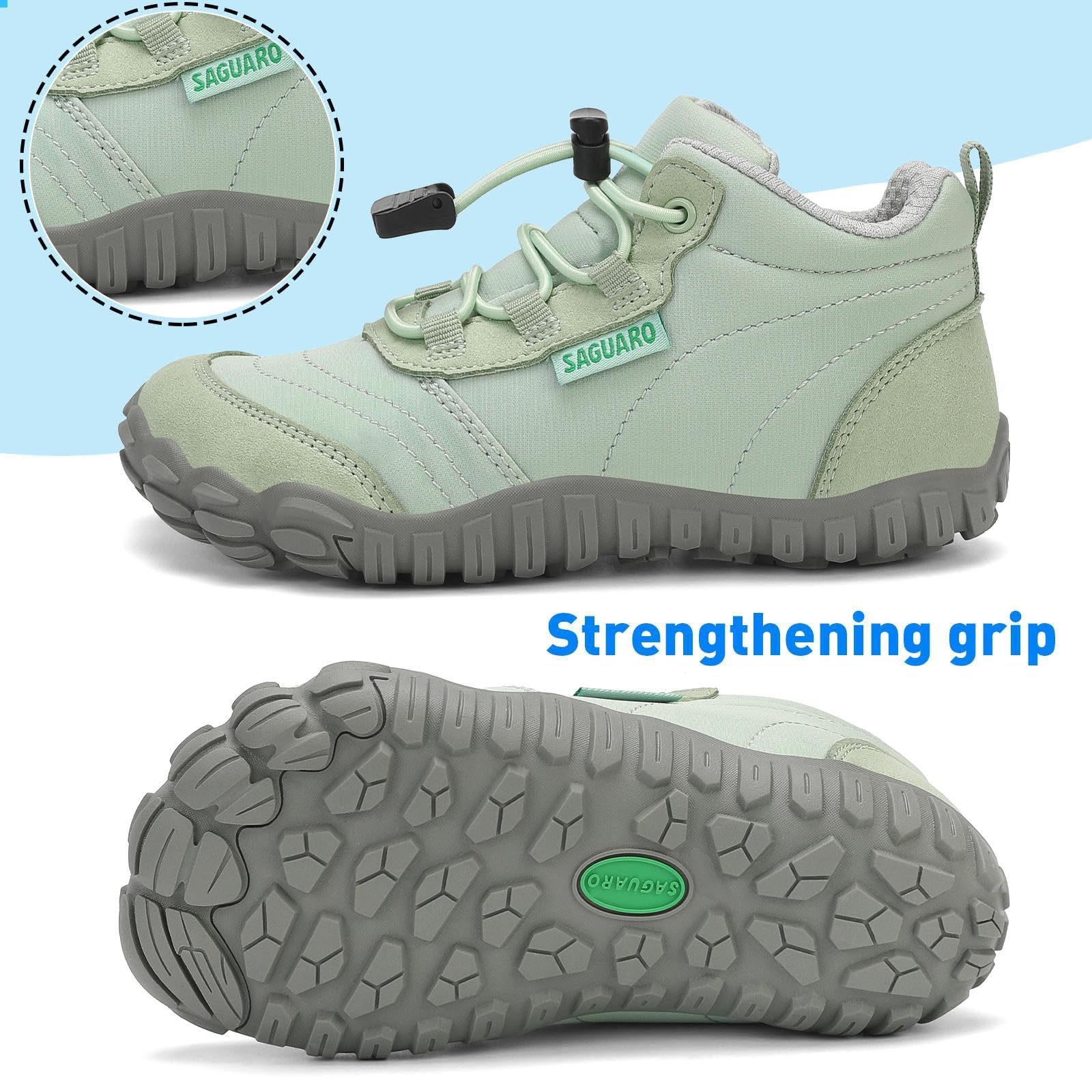 SAGUARO Zapatillas Descalzas Niños Ligeras Transpirable Zapatos de Trekking Barefoot Minimalistas Sneakers Gr.26-36