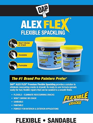 Miniatura 3 de DAP Alex Flex Spackling flexible, blanco, 16 onzas (7079818742)