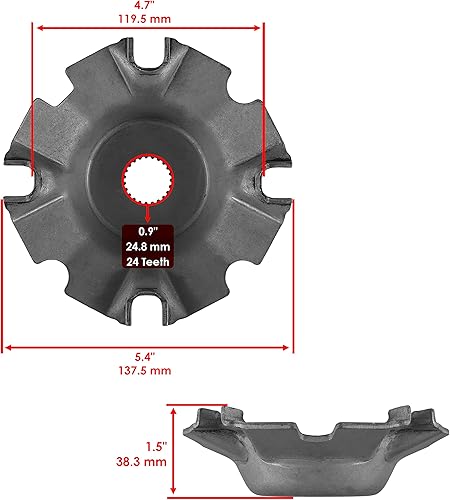 Miniatura 2 de Caltric Placa movible Face Drive compatible con Arctic Cat Prowler XTZ 1000 4x4 2009 2011 2012 2013 2014