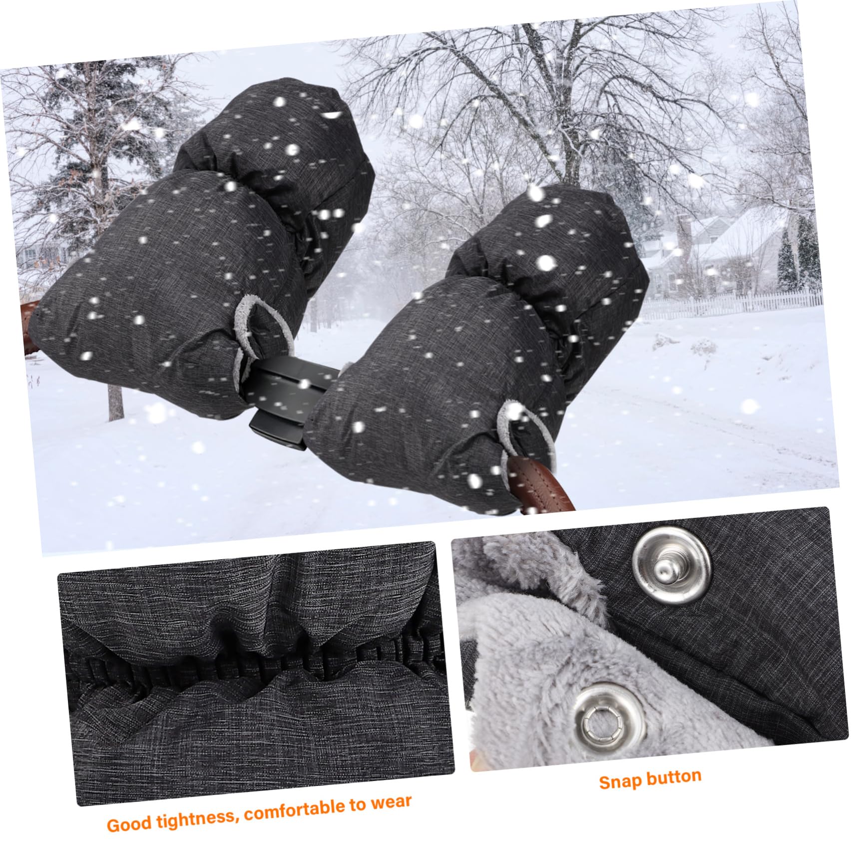 ibasenice 5paires De Poussette Chaud pour Moufles Hiver pour Parents avec Élastique Et Intérieur Polaire Accessoire Pratique pour Froid Lors