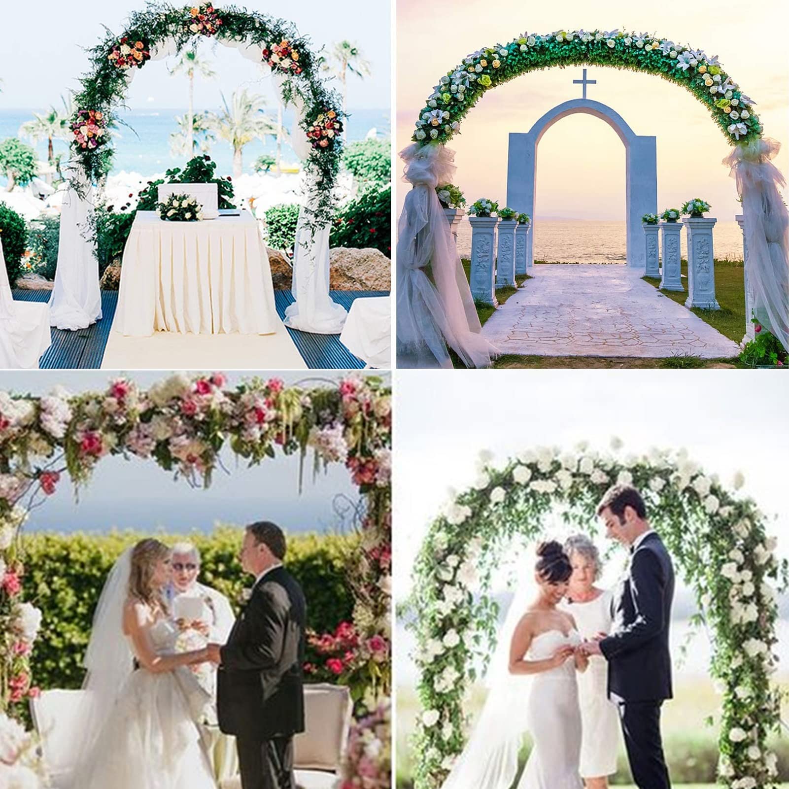 Arco da giardino autoportante, pergolato per piante rampicanti, decorazione in metallo alla moda, pergolato per rose, resistente alle intemperie, per esterni, prato, terrazza, giardino, ingresso