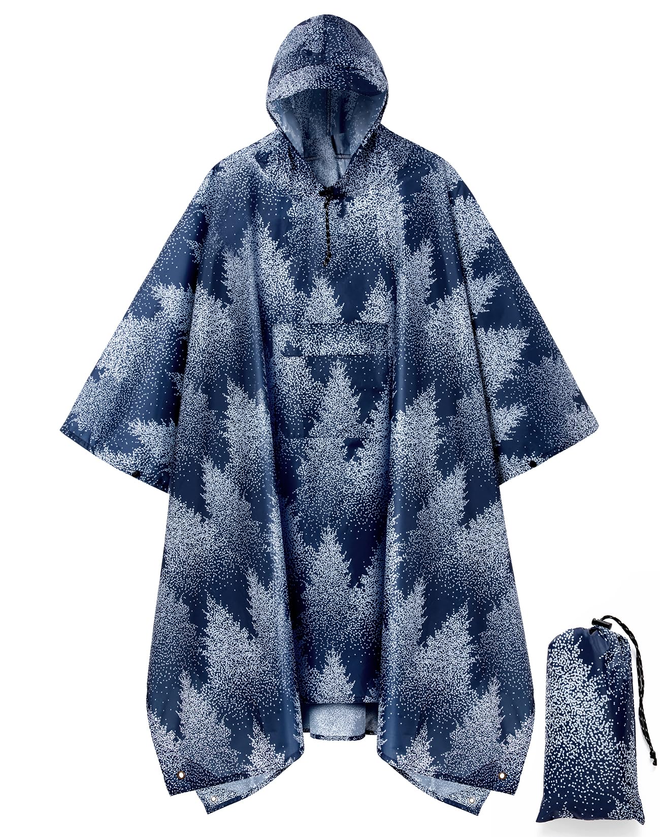 salamra Hooded Rain Poncho Waterproof Raincoat Jacket for Men/Women/Adults with Pocket