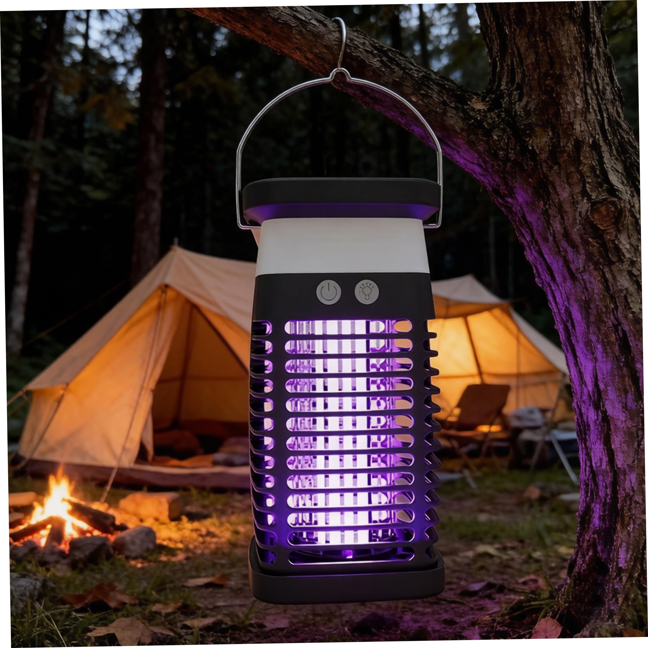 Lampada antizanzare Trappola per Mosche USB ad energia Solare con Luce UV e Luce Ambientale per Interni ed Esterni, Modello 1
