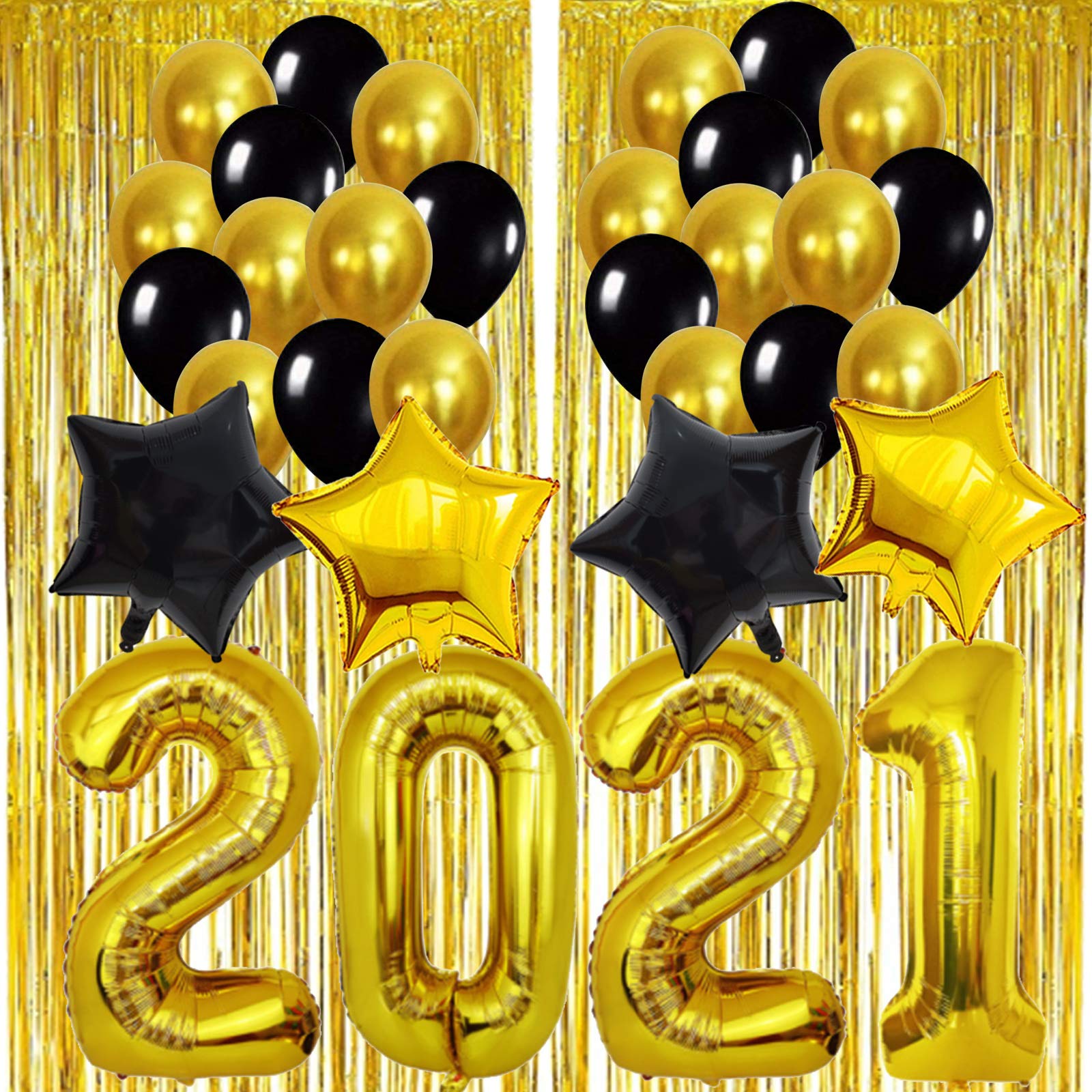 Buy OuMuaMua 2021 Graduation Decorations Black and Gold, 40 Inch Gold