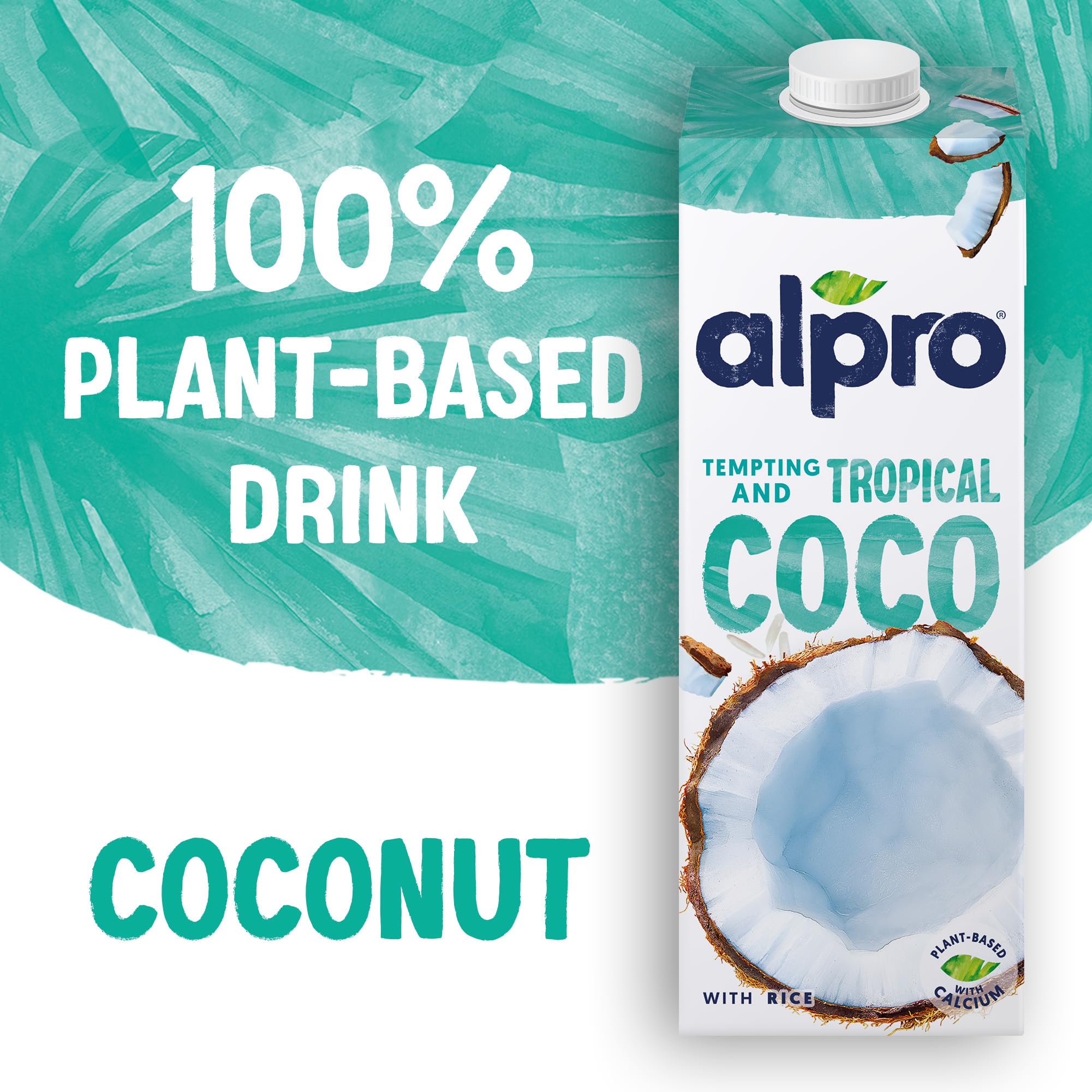 Alpro Bevanda al cocco originale, 100% a base vegetale, senza lattosio e latticini, 1 litro (6 x 1 L)