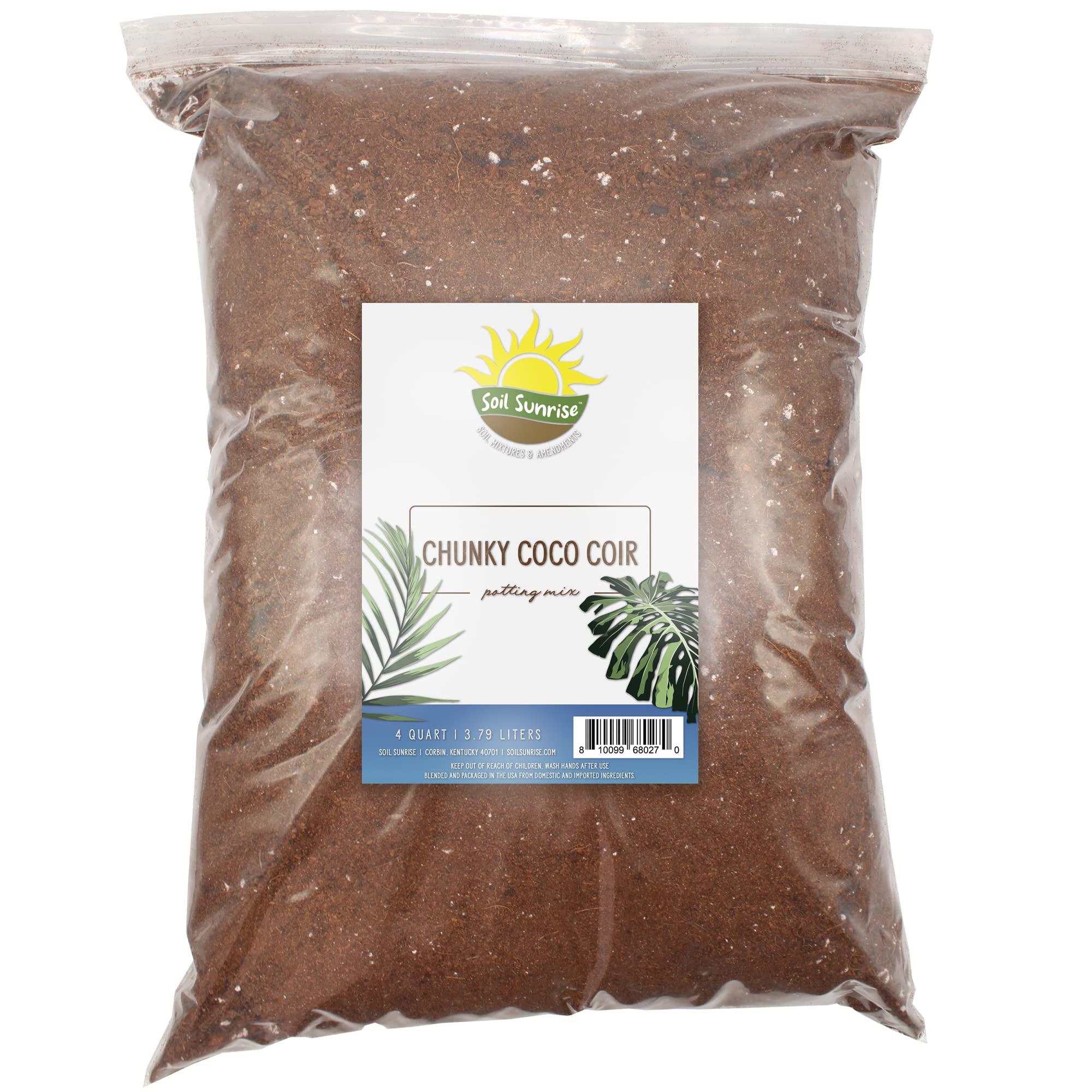 Buy Chunky Coco Coir Potting Mix (4 Quarts), Coco Coir, Coco Chips, and
