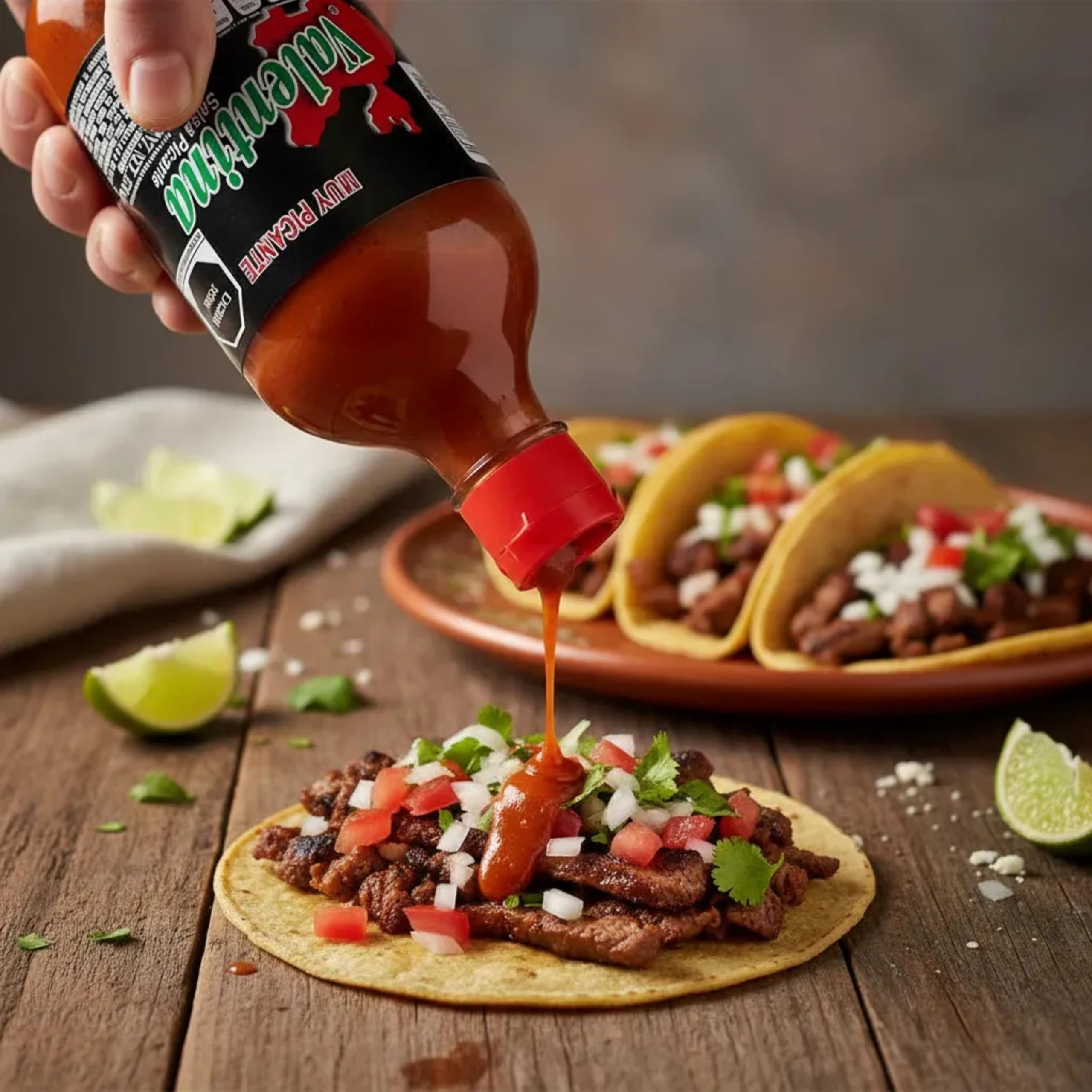 Valentina Negra Salsa Picante Muy Picante – Mexicana Extra Picante de Chile Hot Sauce 370ml