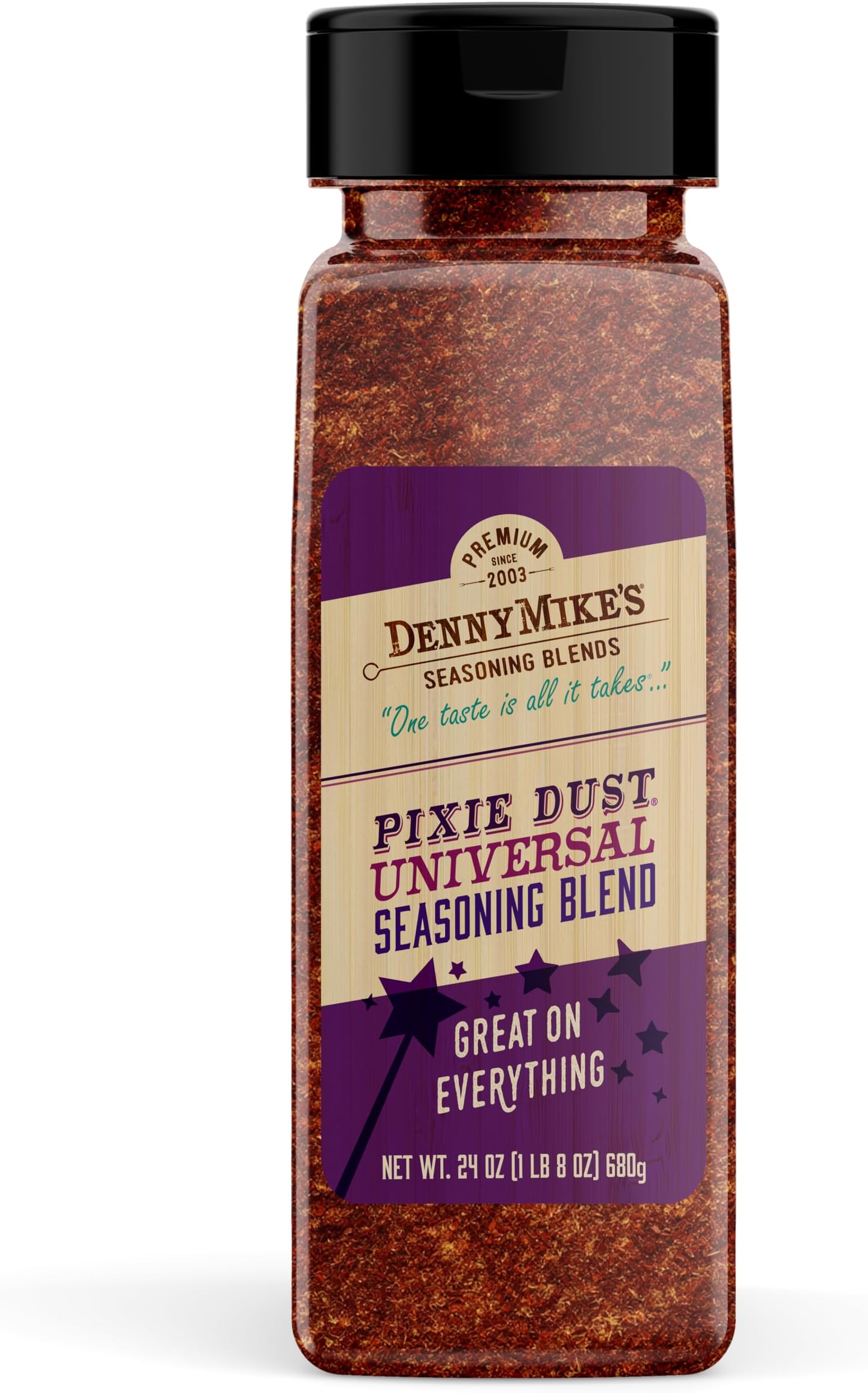 DennyMike’s Pixie Dust Universal Seasoning Blend, Premium All Purpose Seasoning, All Natural Complete Seasoning for Meat, Chicken, Beef, Seafood, Vegetables, and More, Gluten and MSG-Free, 24 oz