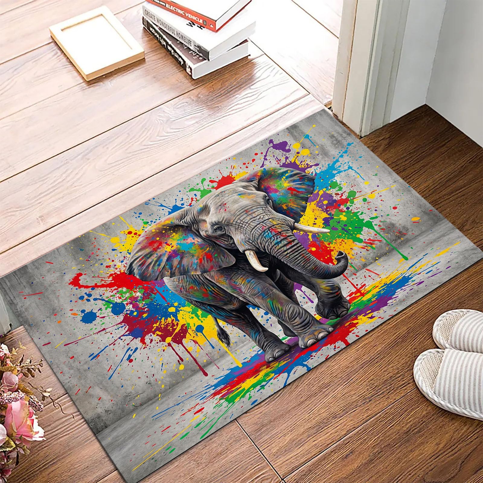 Tapis d'entrée extérieur et intérieur lavable pour une maison propre et accueillante
