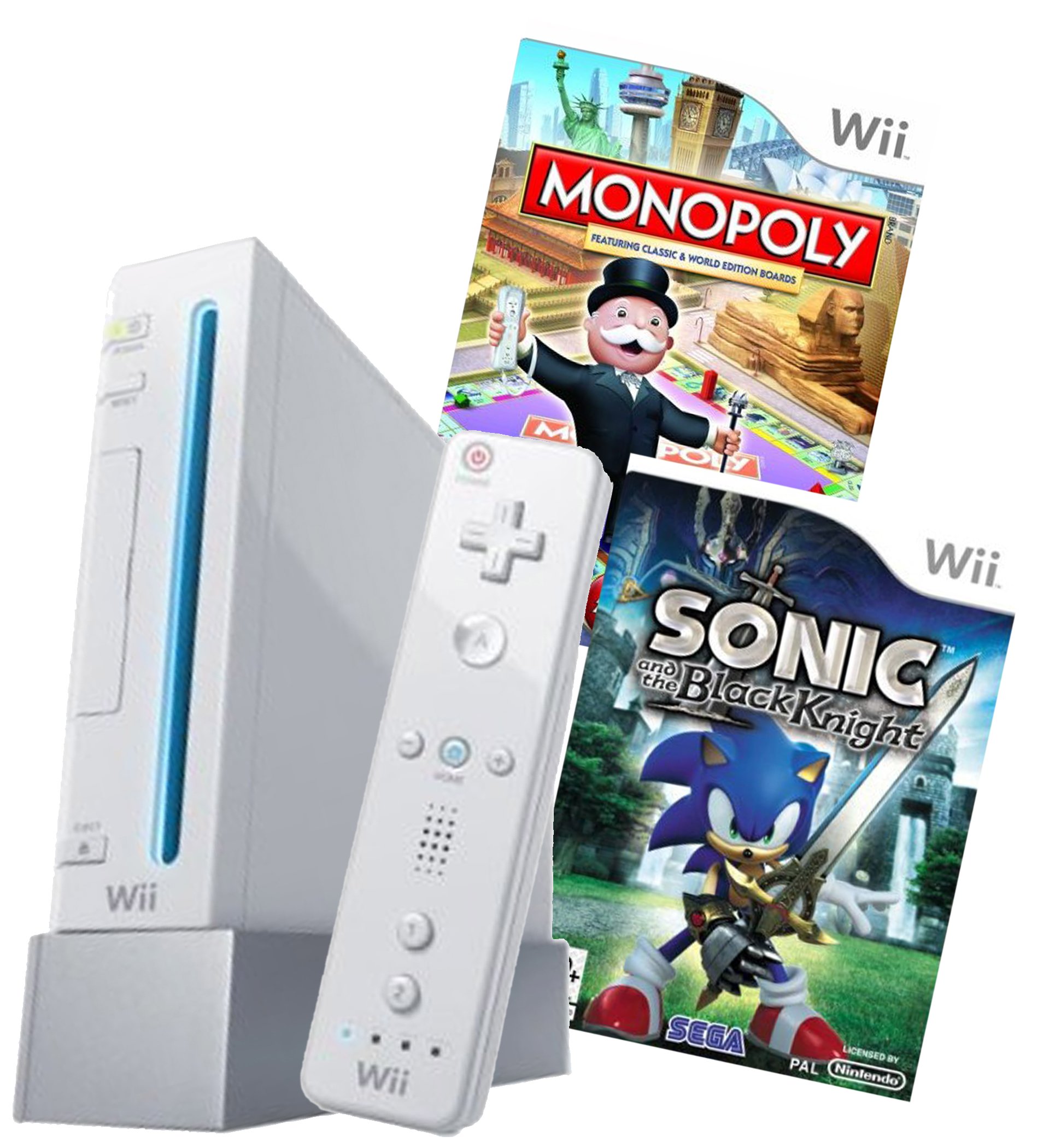 Nintendo Wii™ Console with Sonic and The Black Knight & Monopoly