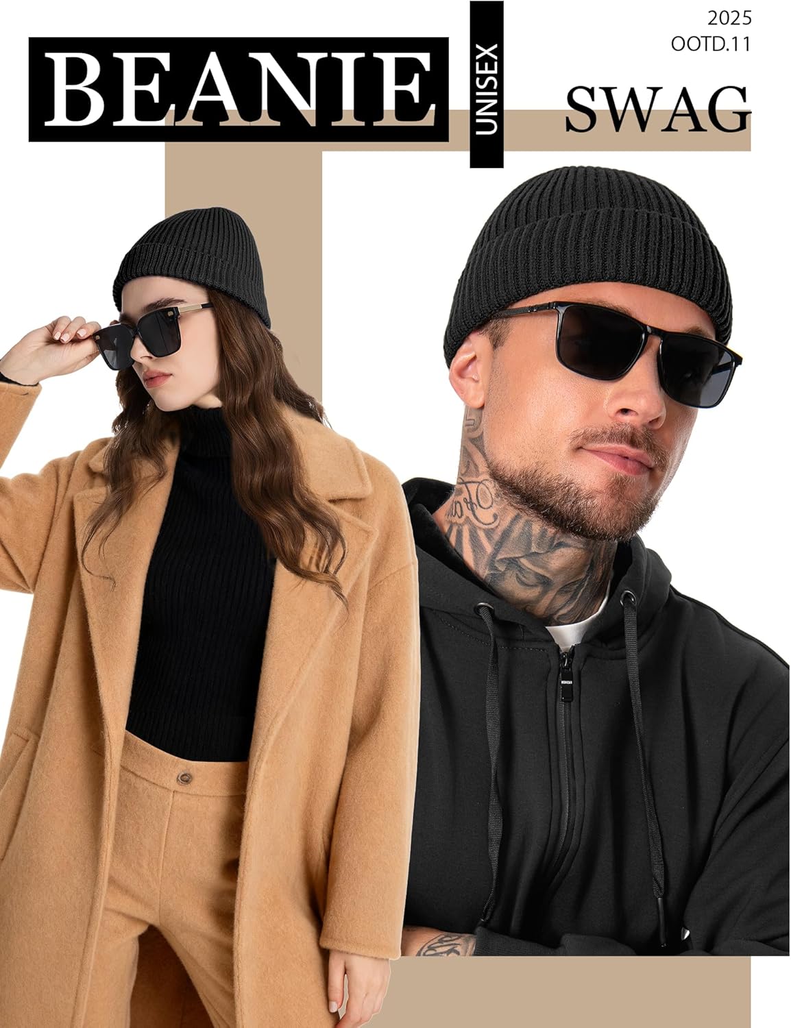 Fleece Lined Wool Fisherman Beanie for Men Women, Thermal Skull Cap Winter Hats, Cold Weather Warm Knit Cuffed Cap - Image 4