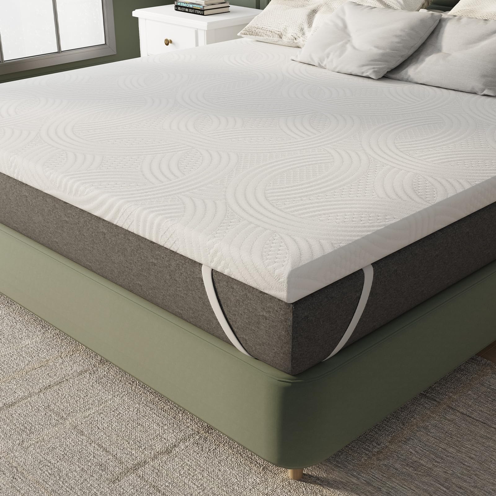 Novilla Matratzen Topper 80x200cm H2/H3,Kaltschaum Matratzentopper 80x200 7.5cm Höhe - Antirutsch, Waschbarer Matratzenauflage Für Matratze, Boxspringbett & Gästebett, mit Öko-Tex-Zertifizierung