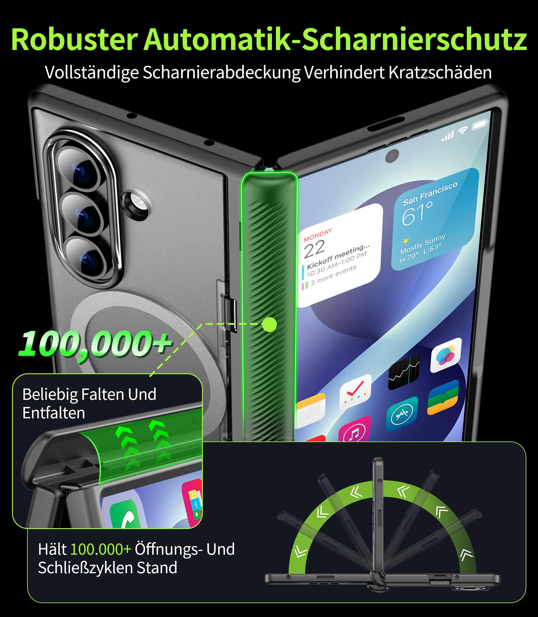 Cozycase TOP Militärschutz 360 Hülle für Samsung Galaxy Z Fold 7/8 Ultra
